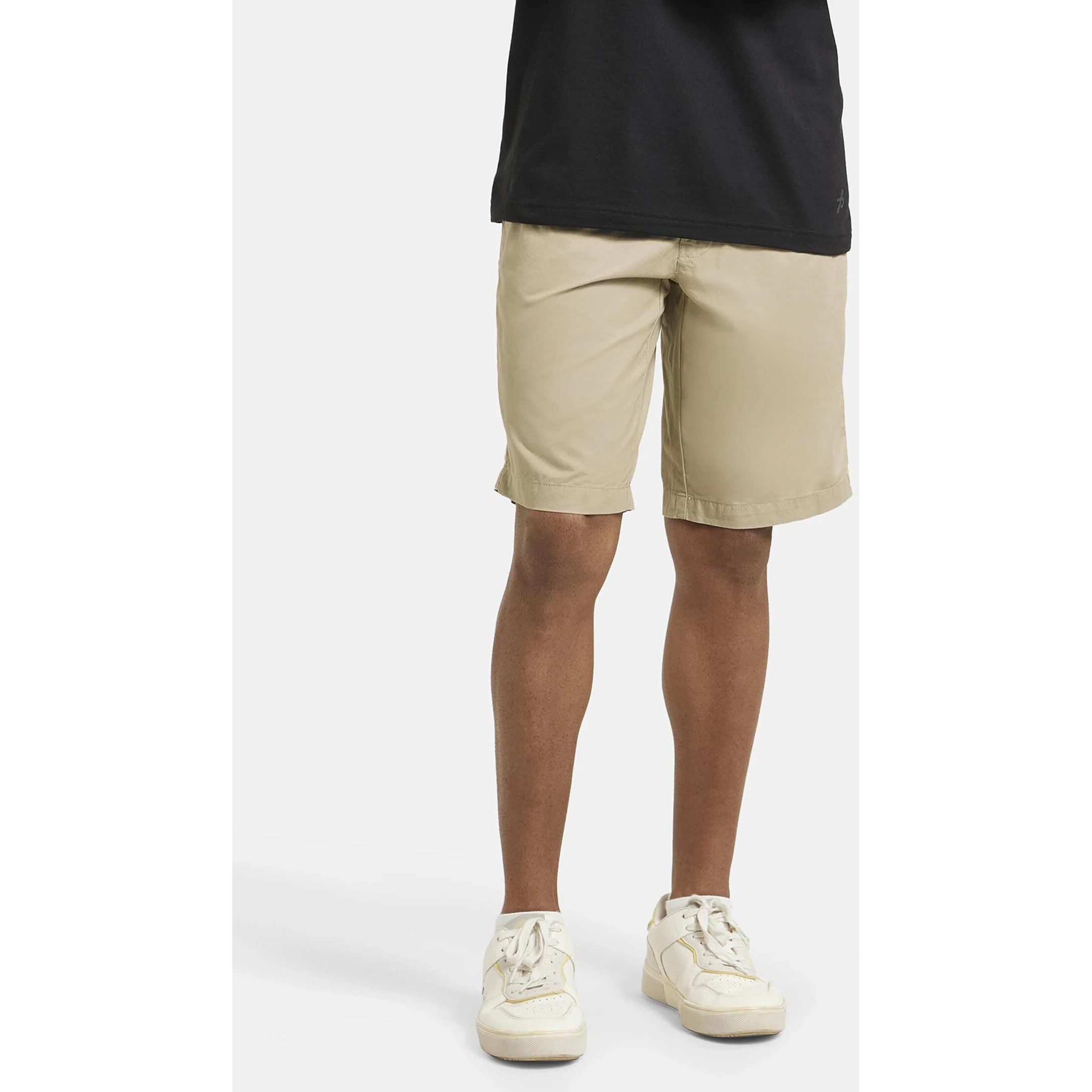 Jockey Men's Straight Fit Shorts (1203_Khaki_Large)