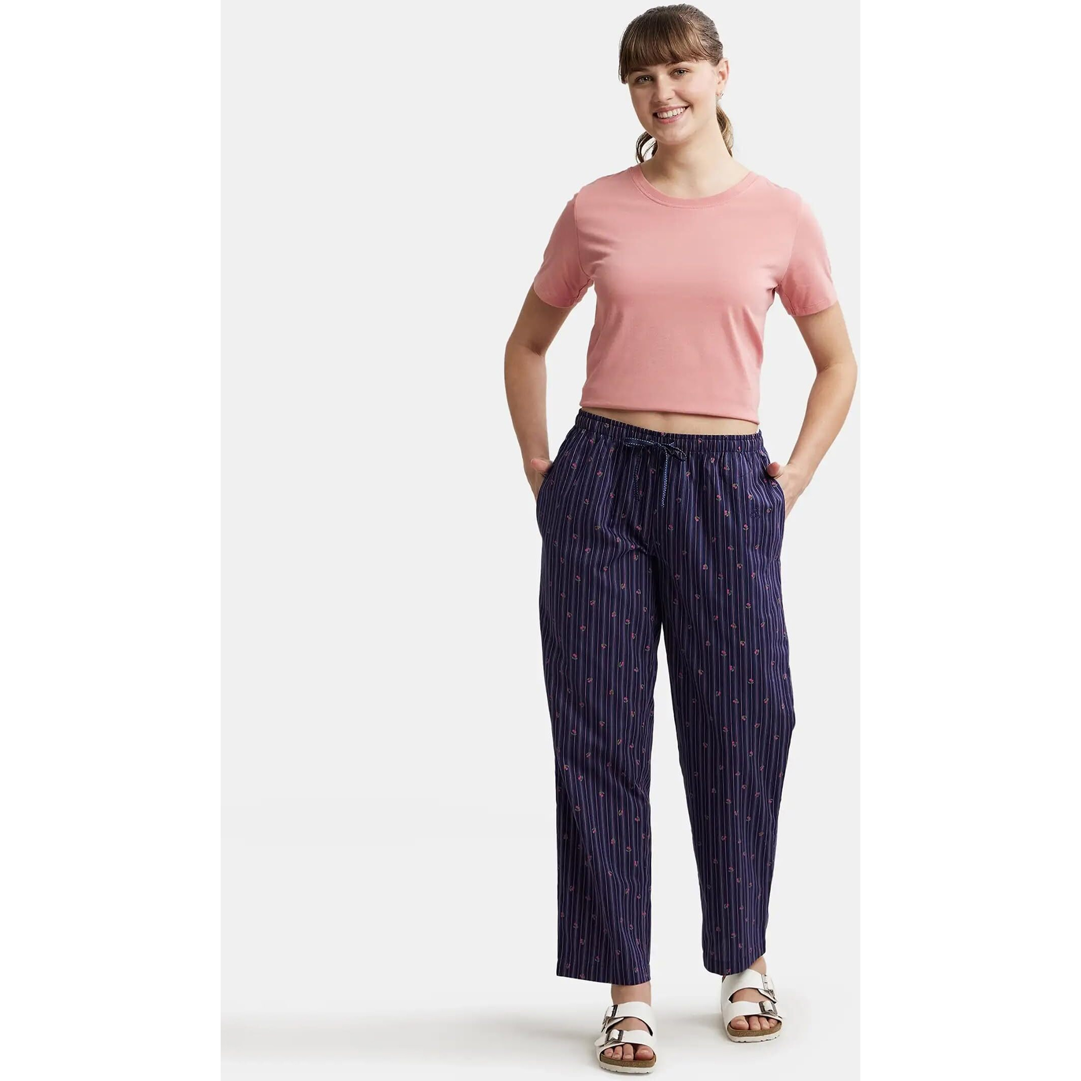 Jockey Women's Pyjama Pants (RX06_Classic Navy Assorted Checks_M_Classic Navy Assorted Checks_Medium)