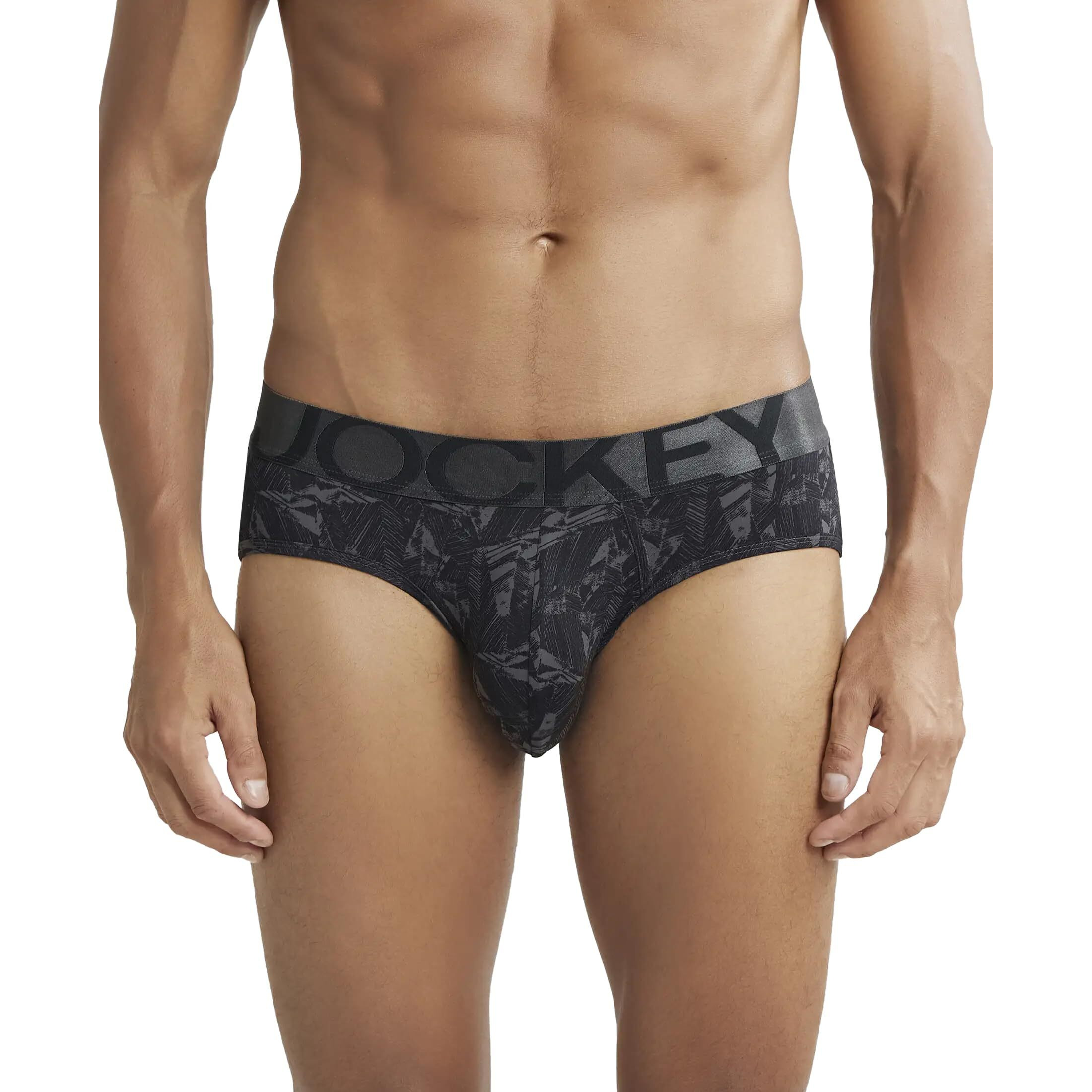 Jockey Men's Cotton Brief (Pack of 1) (IC29_Ebony Grey Prints_Small_Ebony Grey Prints_S)