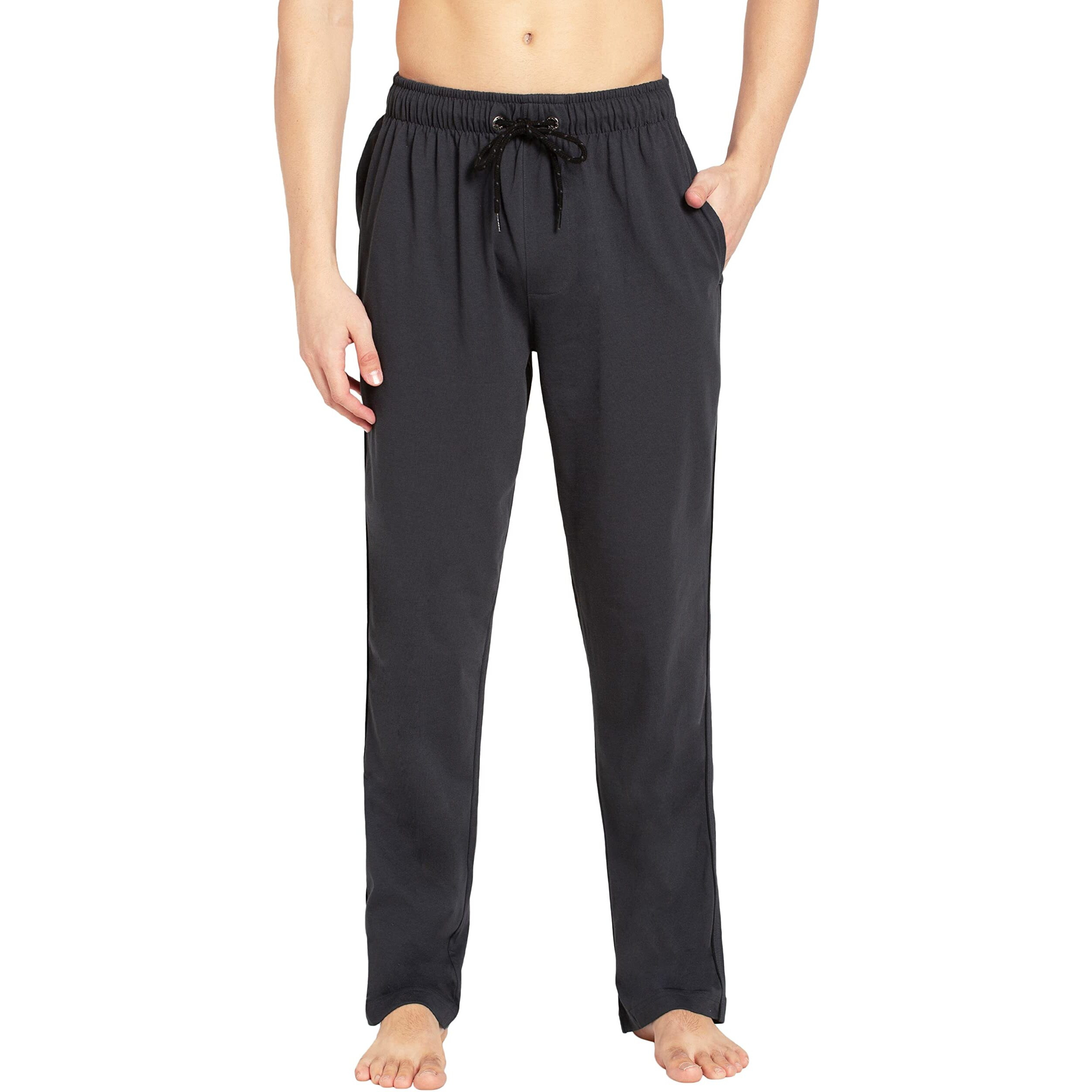 Jockey Men's Relaxed Fit Sweatpants (9500_Graphite & Black_Xx-Large)