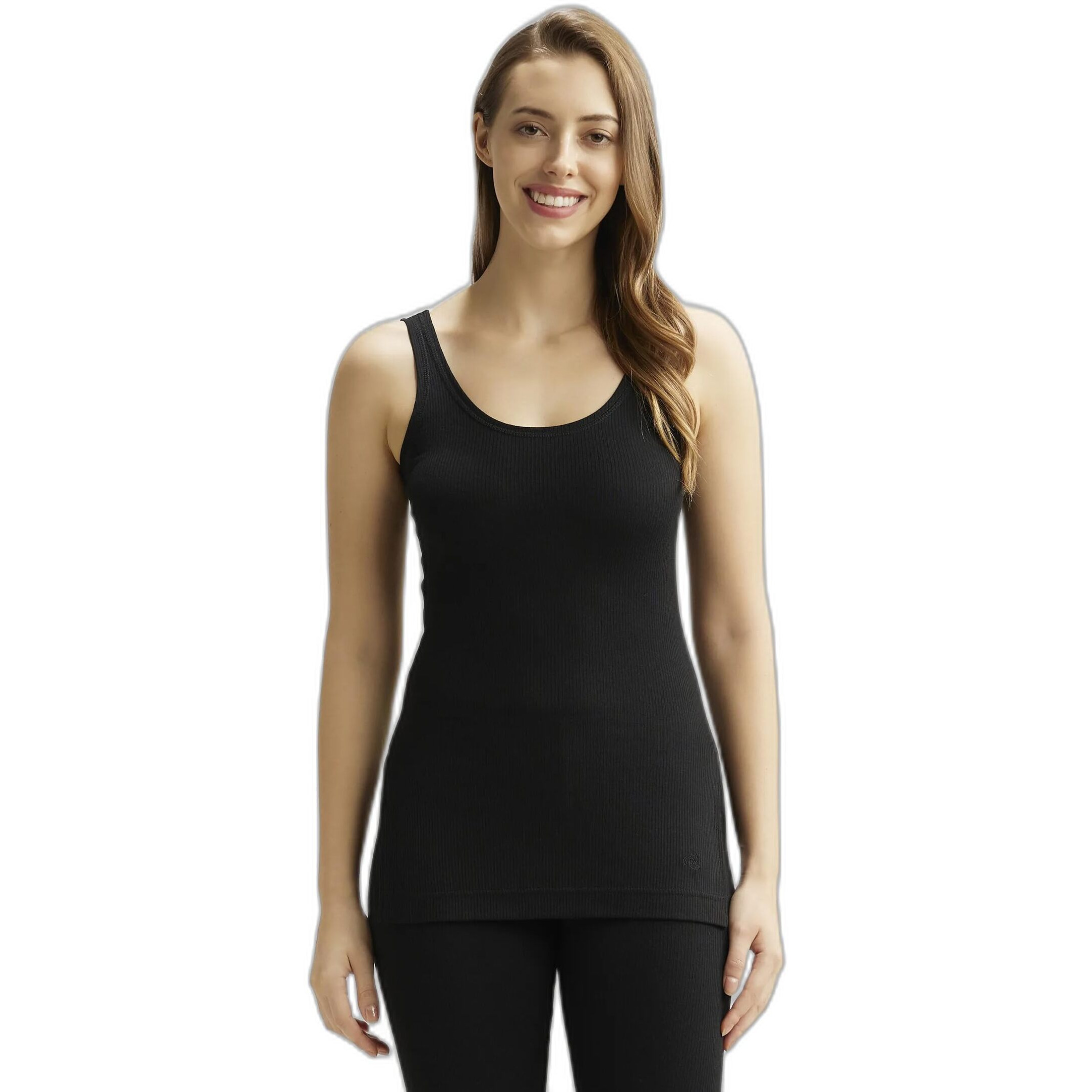 Jockey Snug Fit Thermal Tank Top for Women 2500_Black_XL