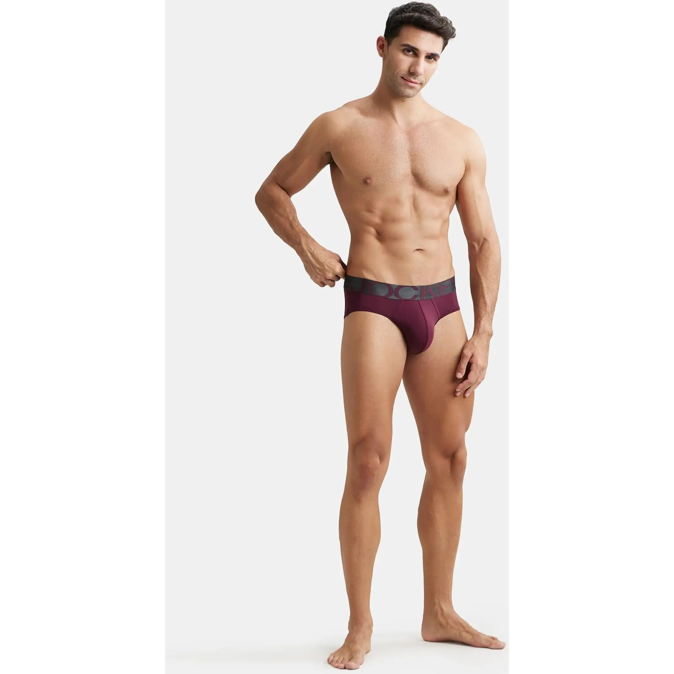 Jockey Men's Cotton Wind Ultra Soft Brief (Pack of 1) (IC27-01_Wine Tasting_L)