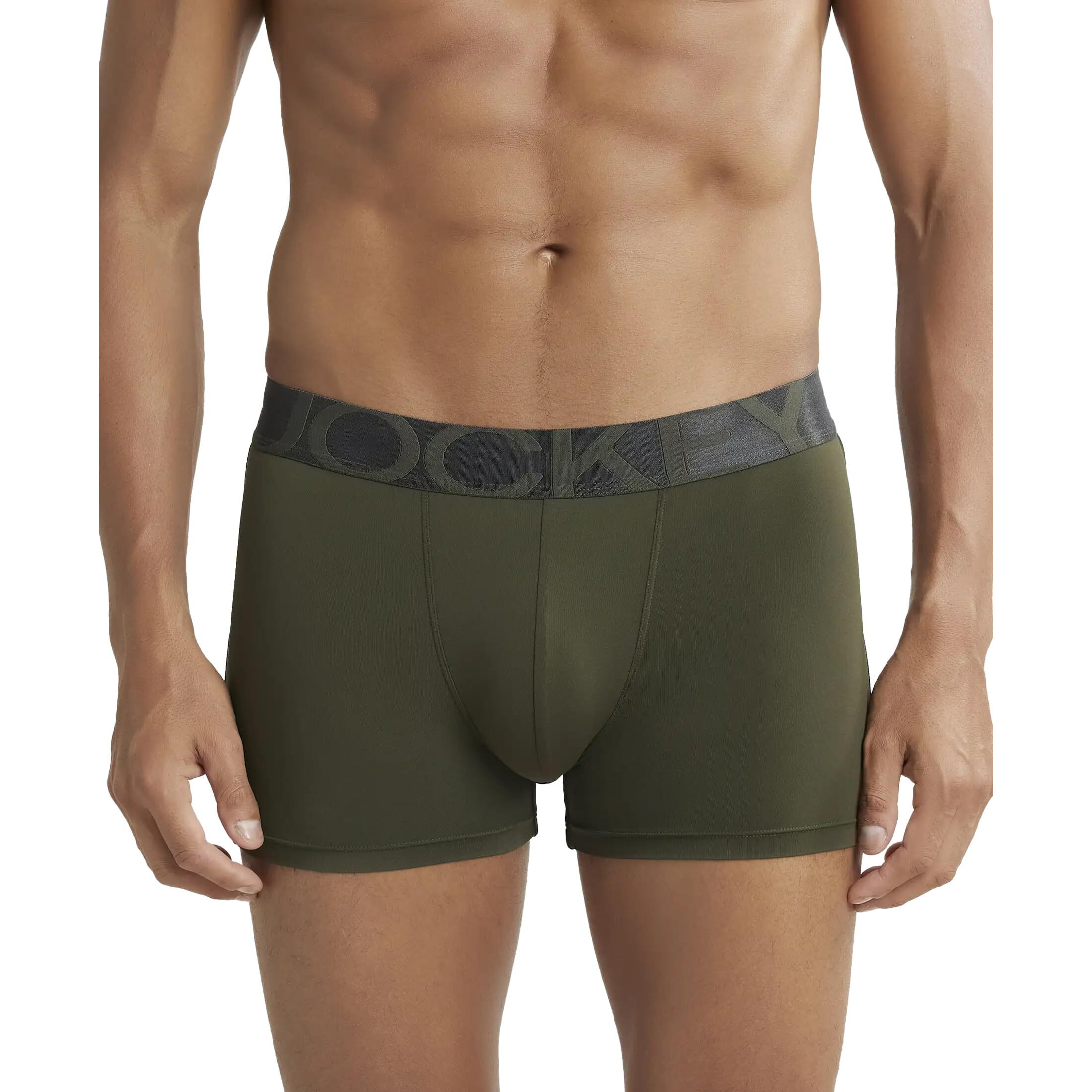 Jockey Men's Cotton Ultra Soft Trunks (Pack of 1) (IC28_Forest Night_Large_Forest Night_Green_L)