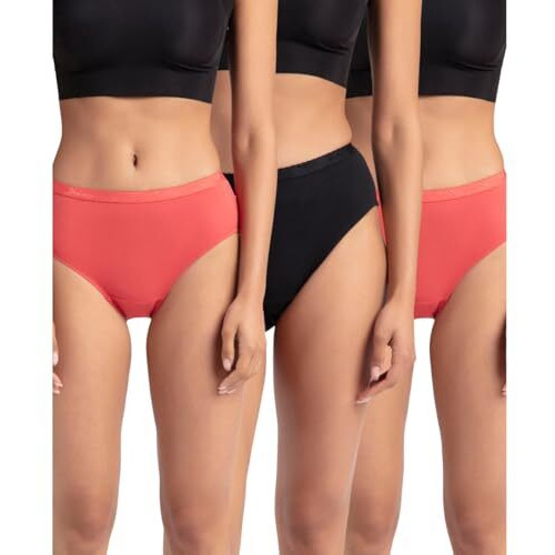 Jockey Women's Cotton Hipster Panty (Pack of 3) (1523_Dark Assorted_M_Assorted_M)