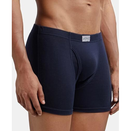 Jockey Men's Cotton Briefs (Pack of 2) (37702_Blue_L)