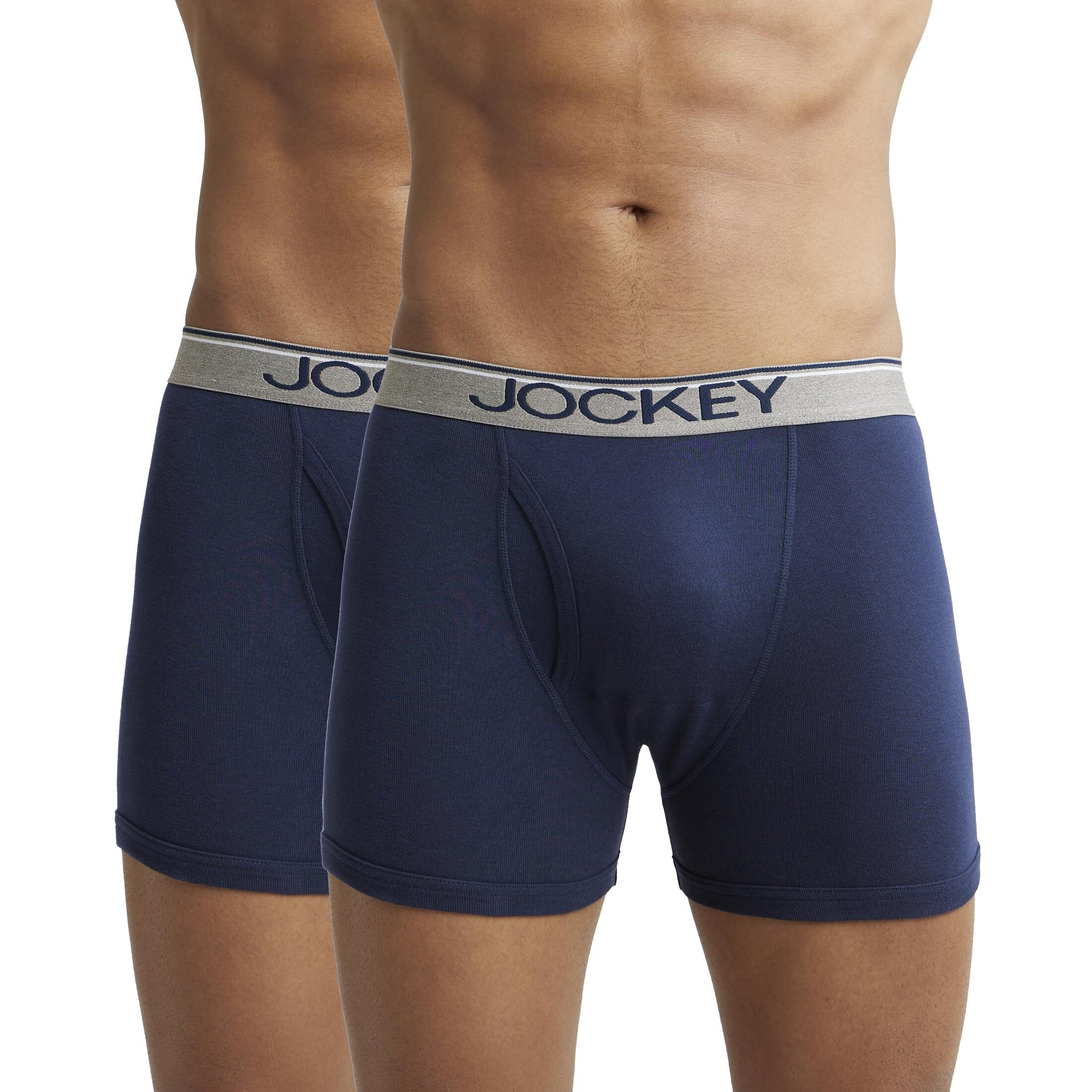 Jockey Men's Cotton Briefs (Pack of 2) (37752_Blue_2XL)