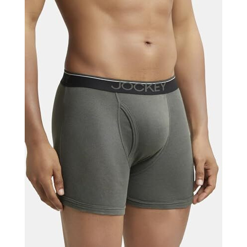 Jockey Men's Cotton Briefs (Pack of 2) (38039_Green_XL)