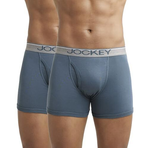 Jockey Men's Cotton Briefs (Pack of 2) (38042_Grey_M)