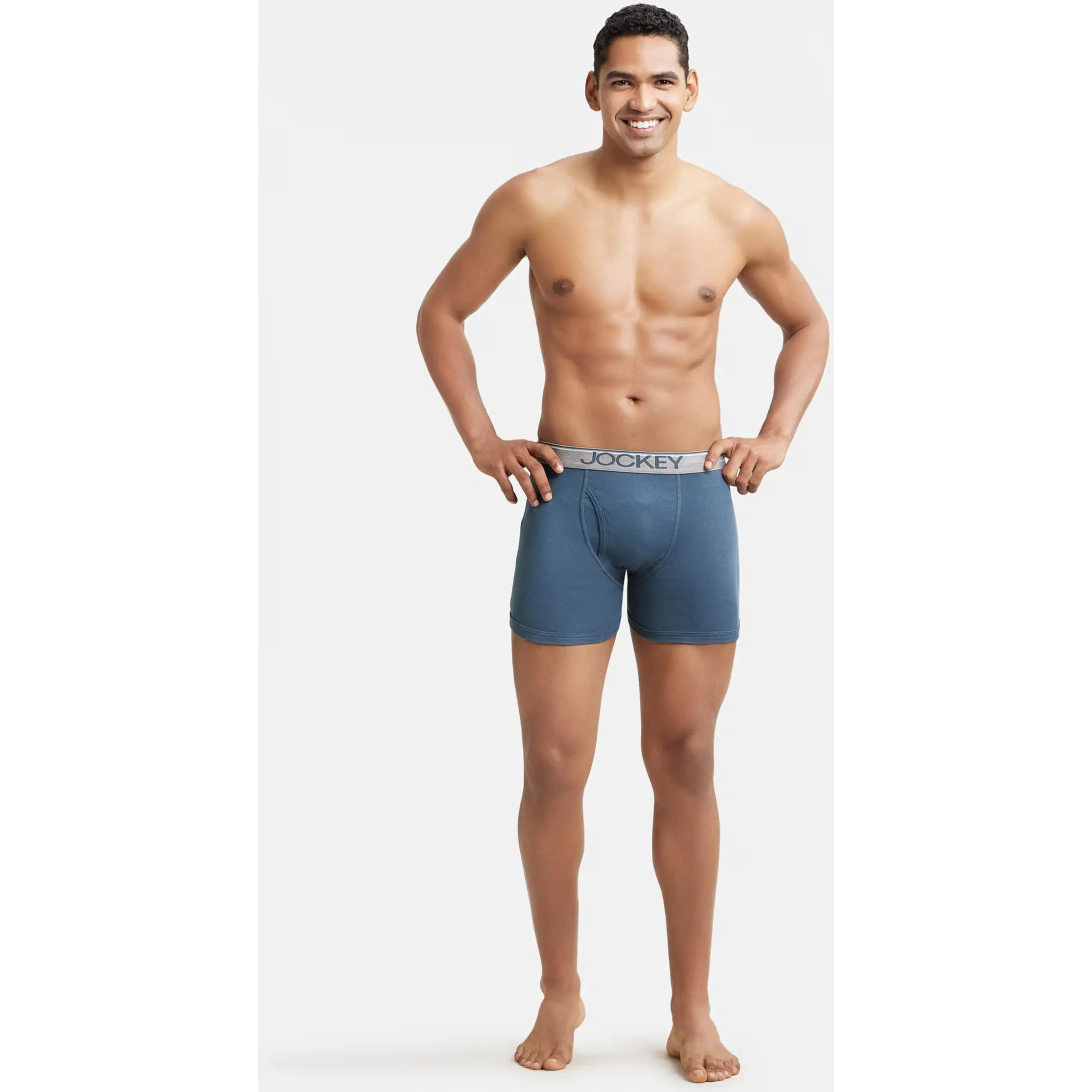 Jockey Men's Cotton Briefs (Pack of 2) (38043_Grey_L)