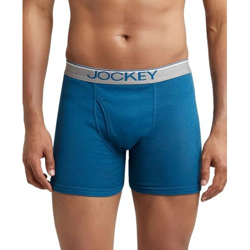 Jockey Men's Cotton Briefs (Pack of 2) (38048_Blue_L)