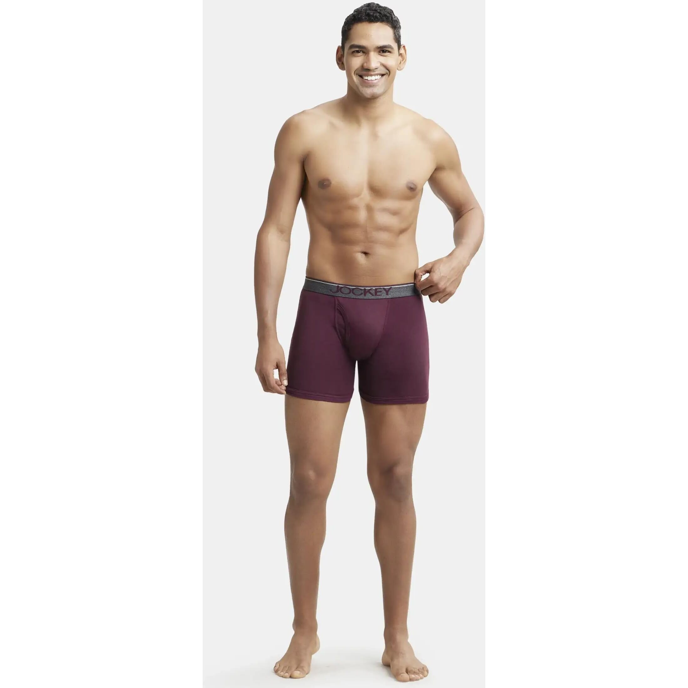 Jockey Men's Cotton Boxer Brief (Pack of 2) (37746_Purple_XL)