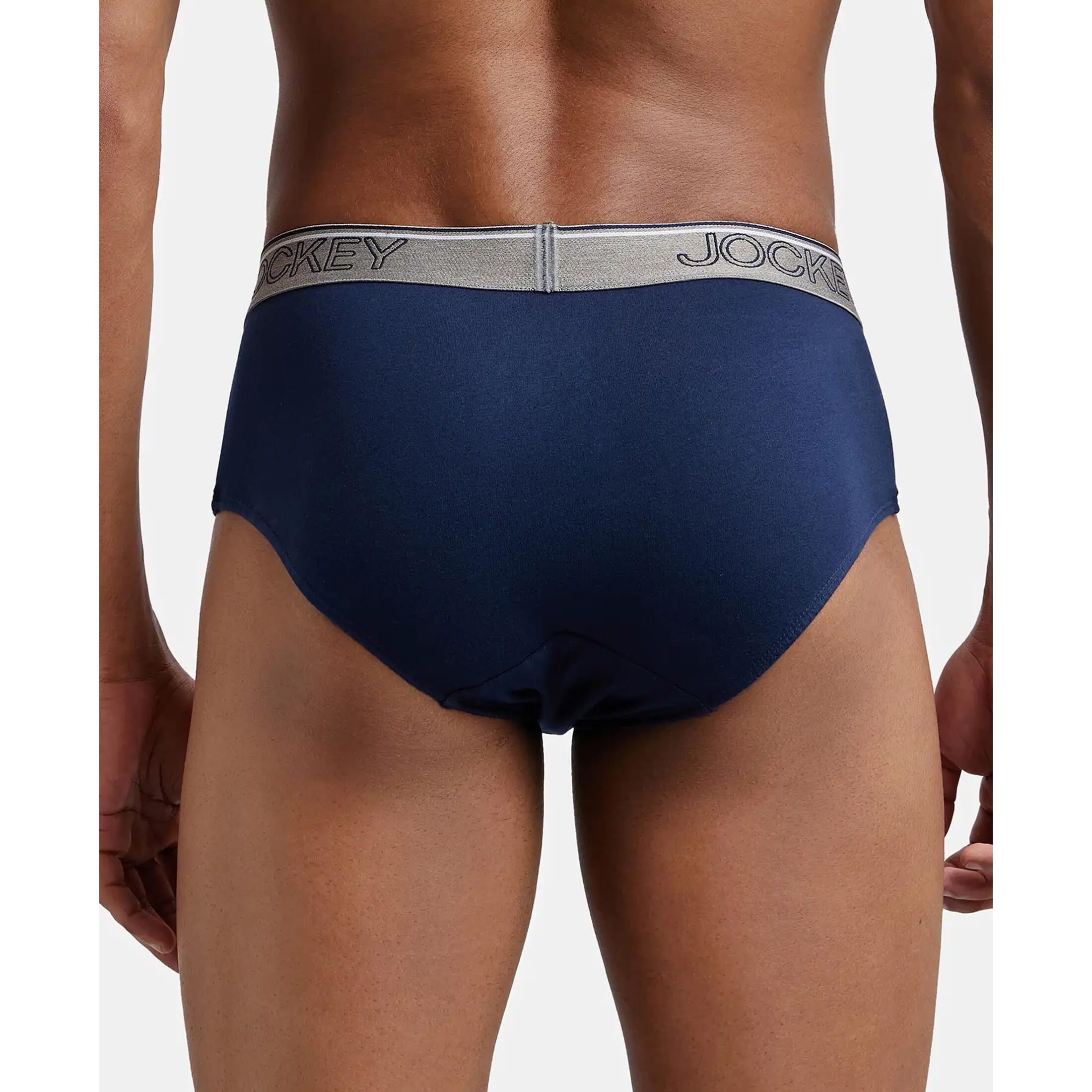 Jockey Men's Cotton Briefs (Pack of 2) (37824_Blue_L)