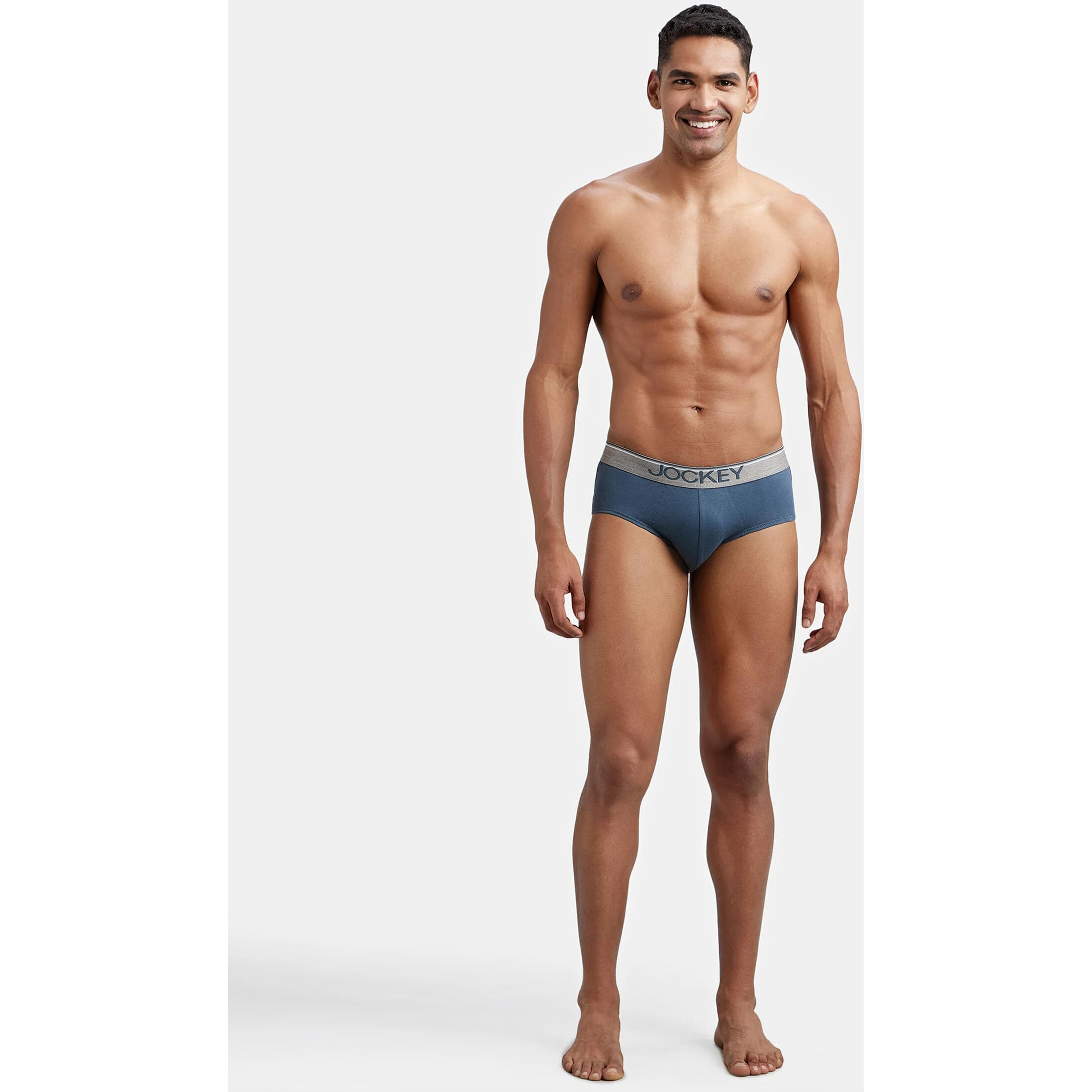 Jockey Men's Cotton Briefs (Pack of 2) (37930_Grey_M)