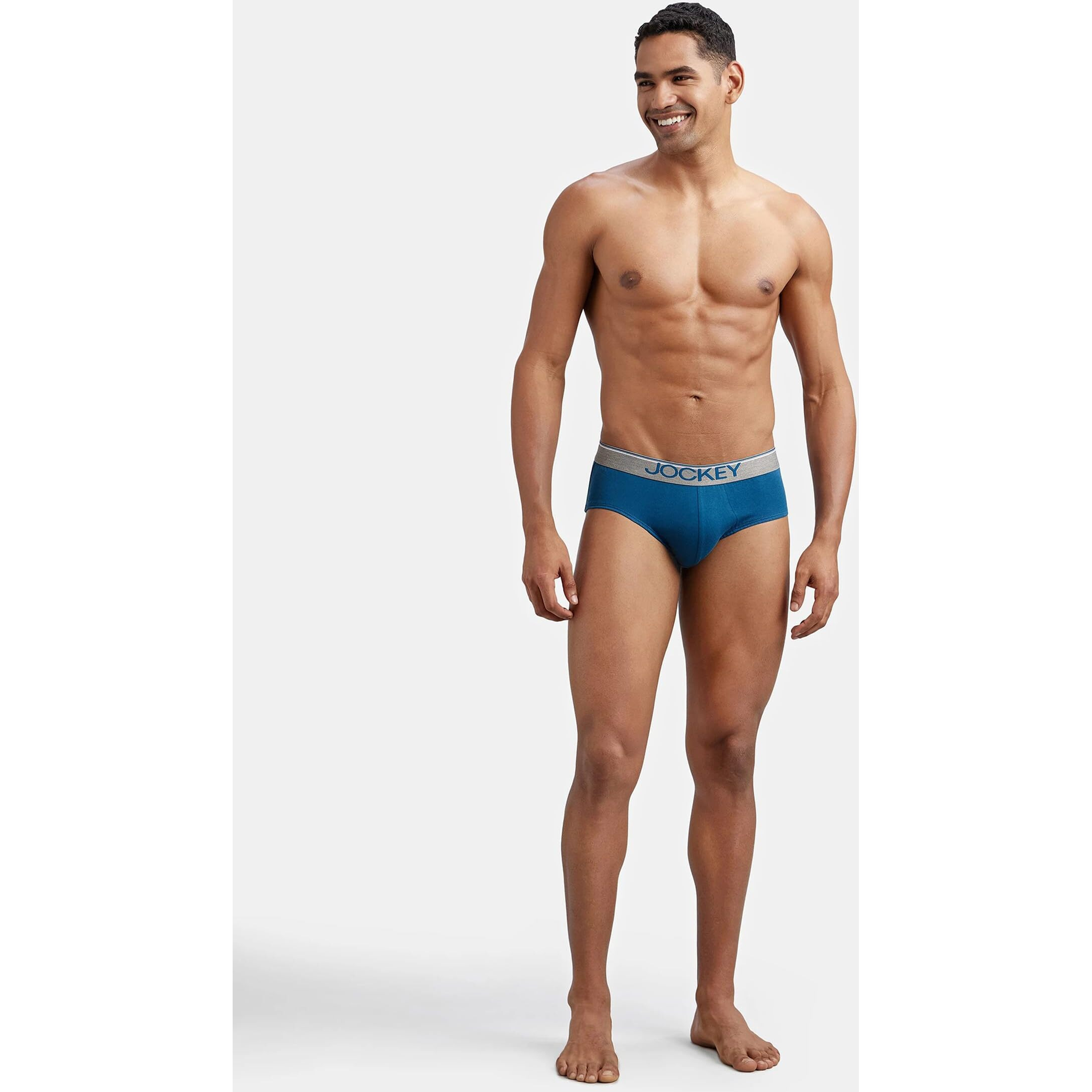 Jockey 8037 Men's Super Combed Cotton Solid Brief with Ultrasoft Waistband_Seaport Teal_XL
