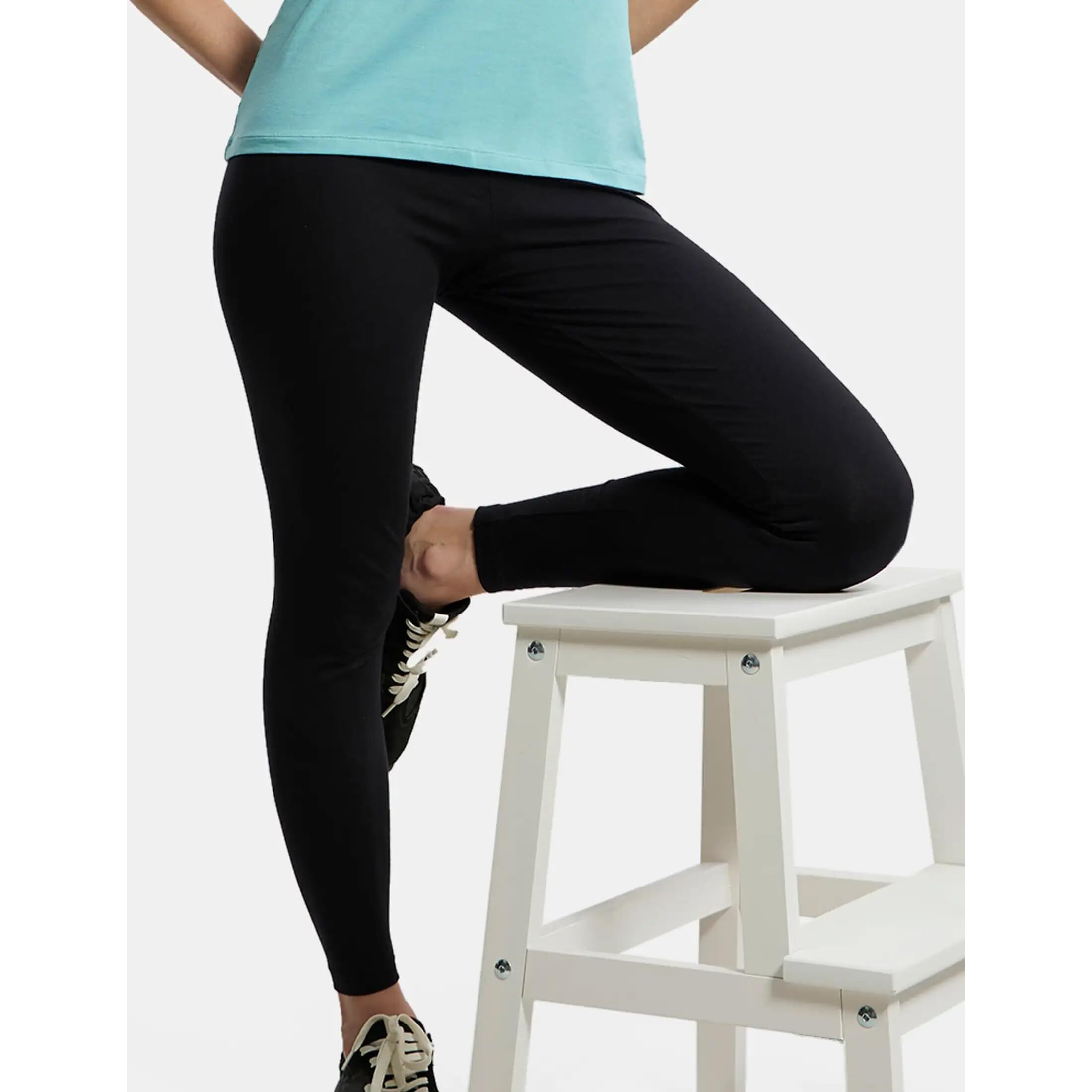 Jockey Leggings with Concealed Elastic Band AW87_Black_S
