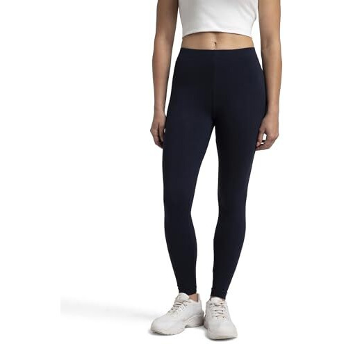 Jockey Women's Super Combed Cotton Elastane Stretch Slim Fit Leggings with Ultrasoft Waistband_Style_AW87_Navy Blazer_XXL