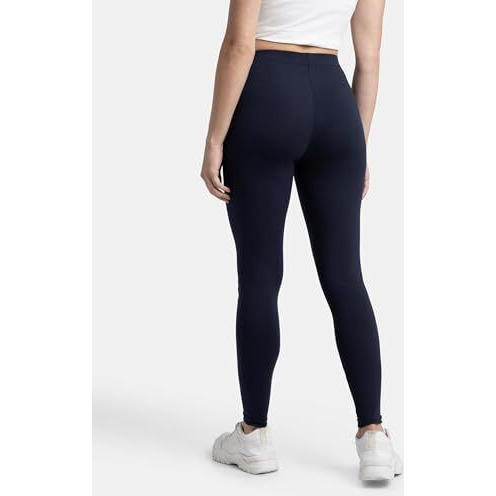 Jockey Women's Super Combed Cotton Elastane Stretch Slim Fit Leggings with Ultrasoft Waistband_Style_AW87_Navy Blazer_XXL