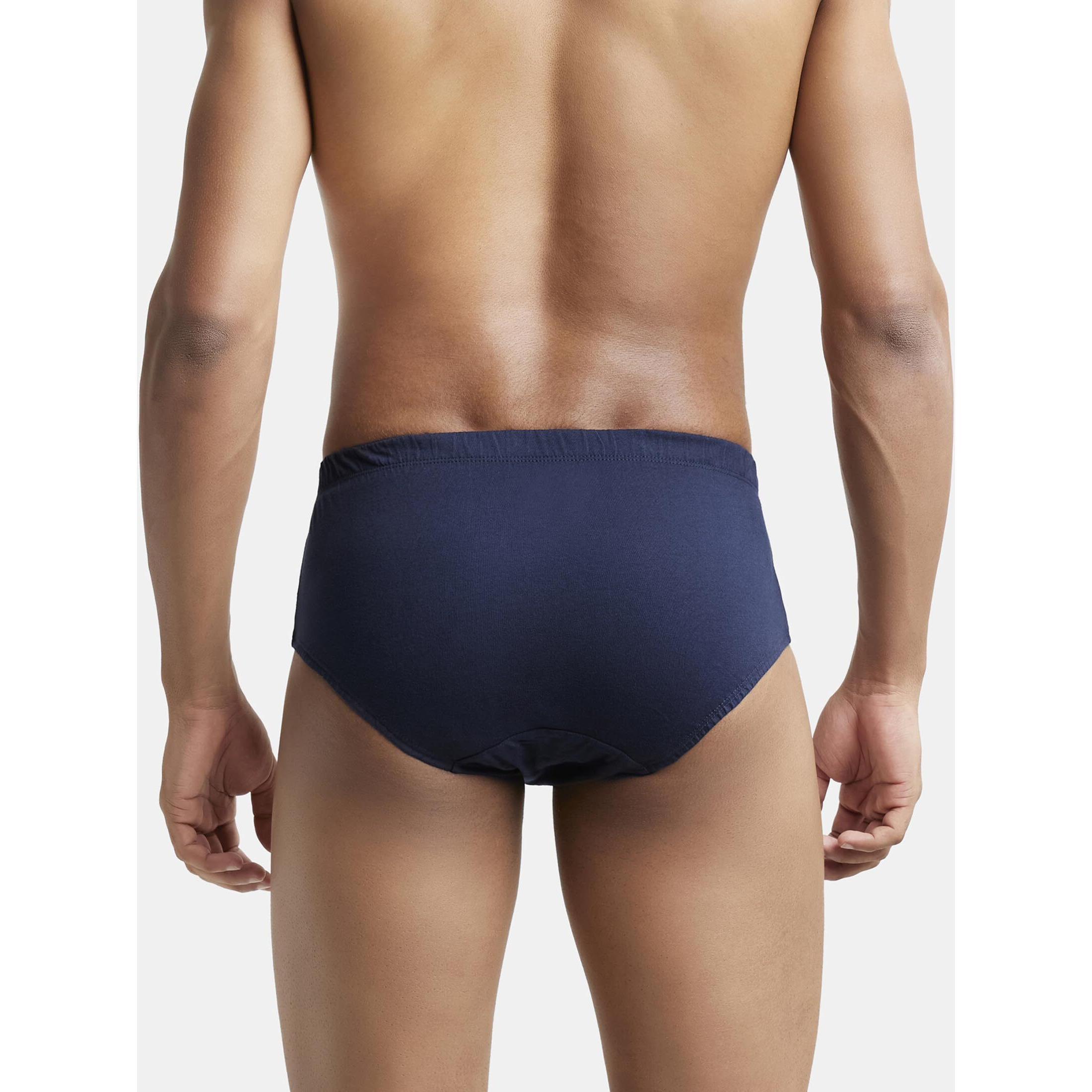 Jockey Men's Cotton Briefs (8035_Pack of 3_Deep Navy_L)