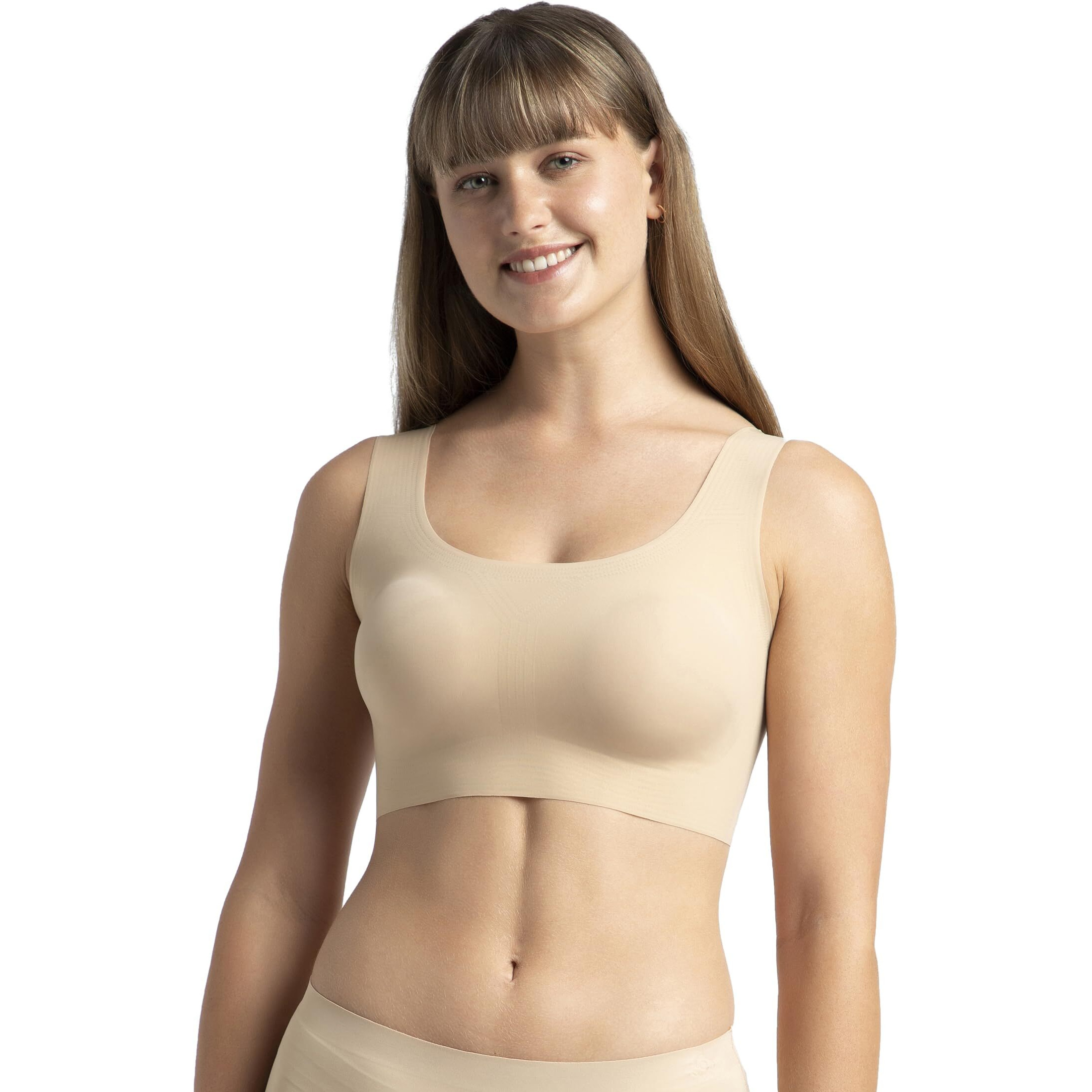 Jockey Women's Polyamide Wire Free Full-Coverage Bra (1839_Skin_L_Skin_L)