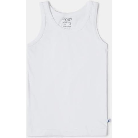Jockey 3320 Boy's Super Combed Round Neck Sleeveless Regular Fit Vest (Pack of 3)_White_9-10 Yrs
