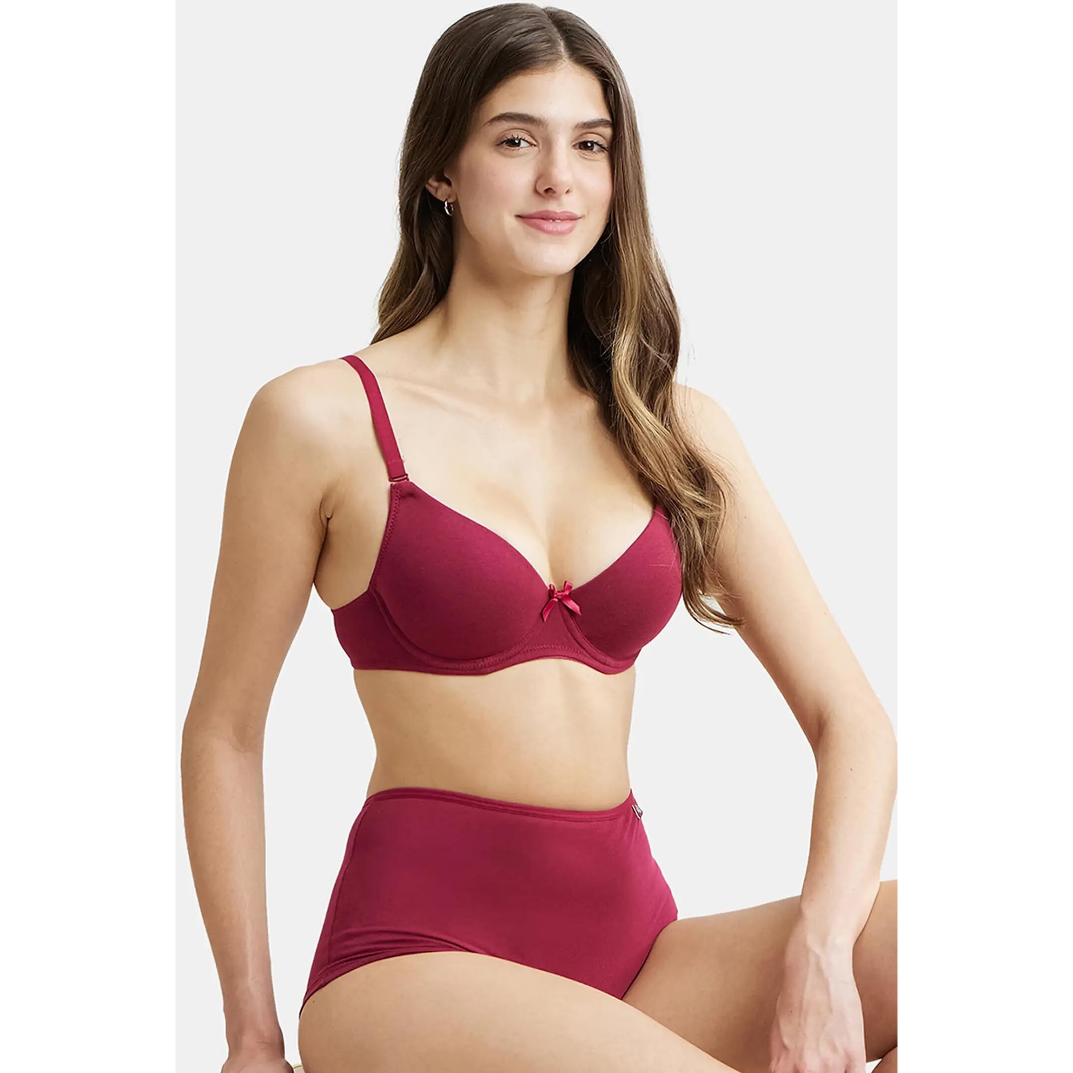 Jockey Women's Boy Leg SS04_Beet Red_XXL
