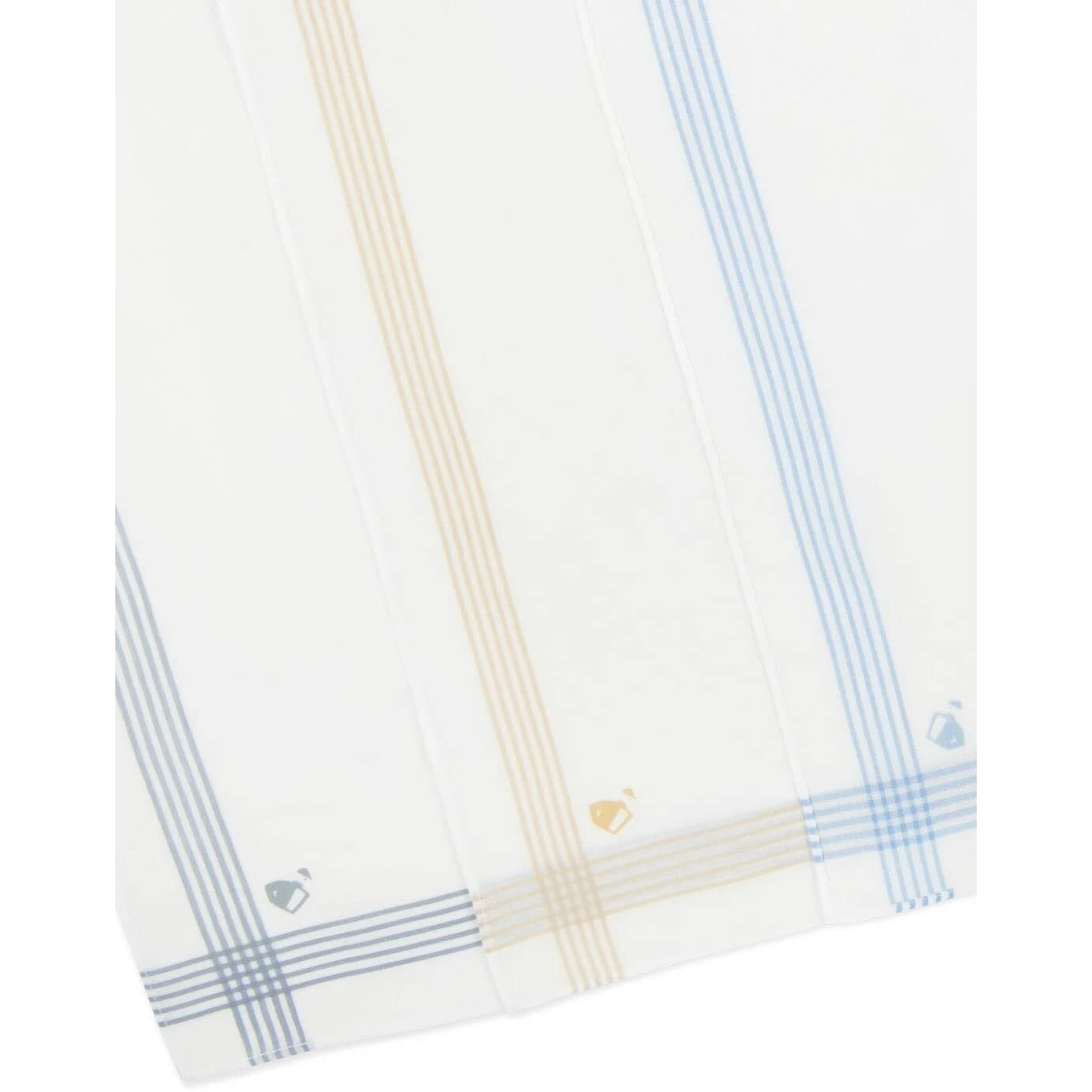 Jockey Cotton Men White Casual Style Handkerchief With Coloured Border (Pack Of 3)_HK02_White_Free Size