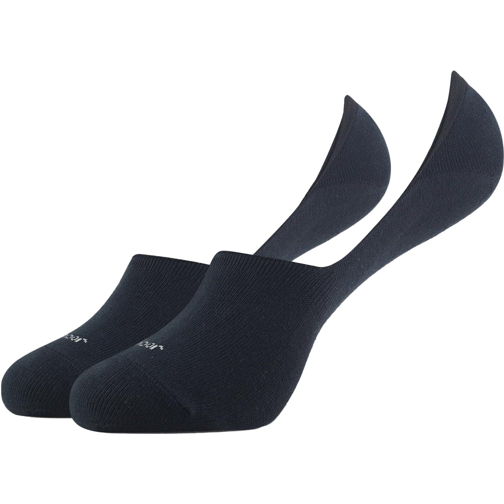 Jockey Men's No Show Cotton Socks (Pack of 2) 7099_Black_Free Size