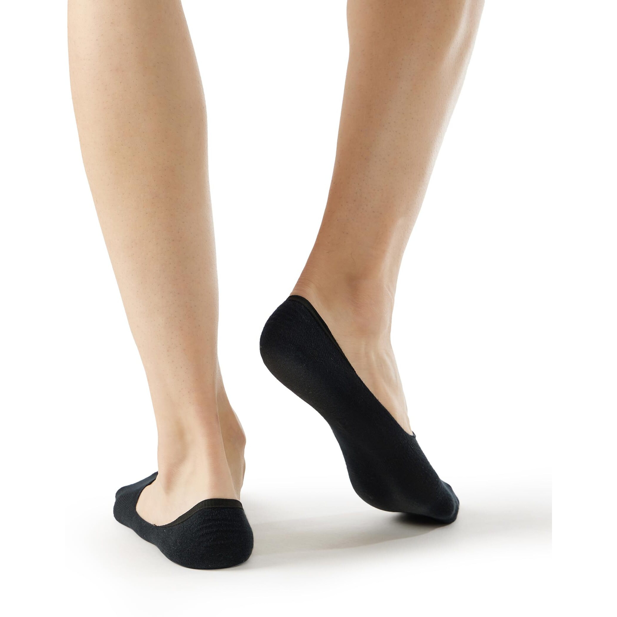 Jockey Men's No Show Cotton Socks (Pack of 2) 7099_Black_Free Size