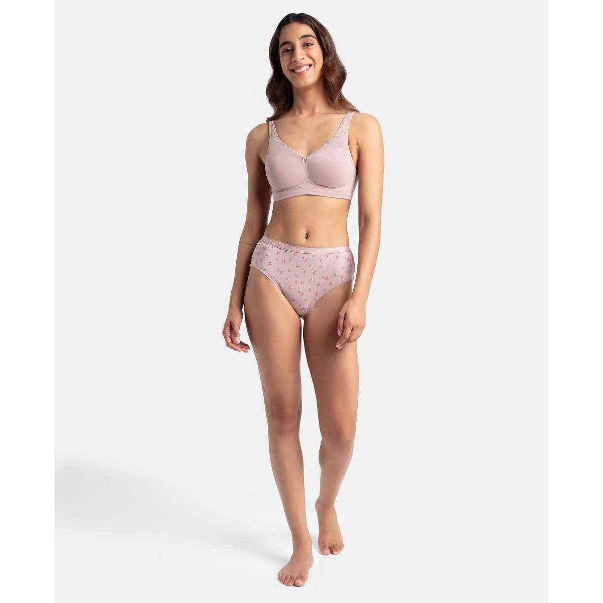 Jockey 1523 Women's High Coverage Super Combed Cotton Mid Waist Hipster with Ultrasoft Exposed Waistband and StayFresh Treatment (Pack of 3_Prints May Vary)_Dark Prints_M