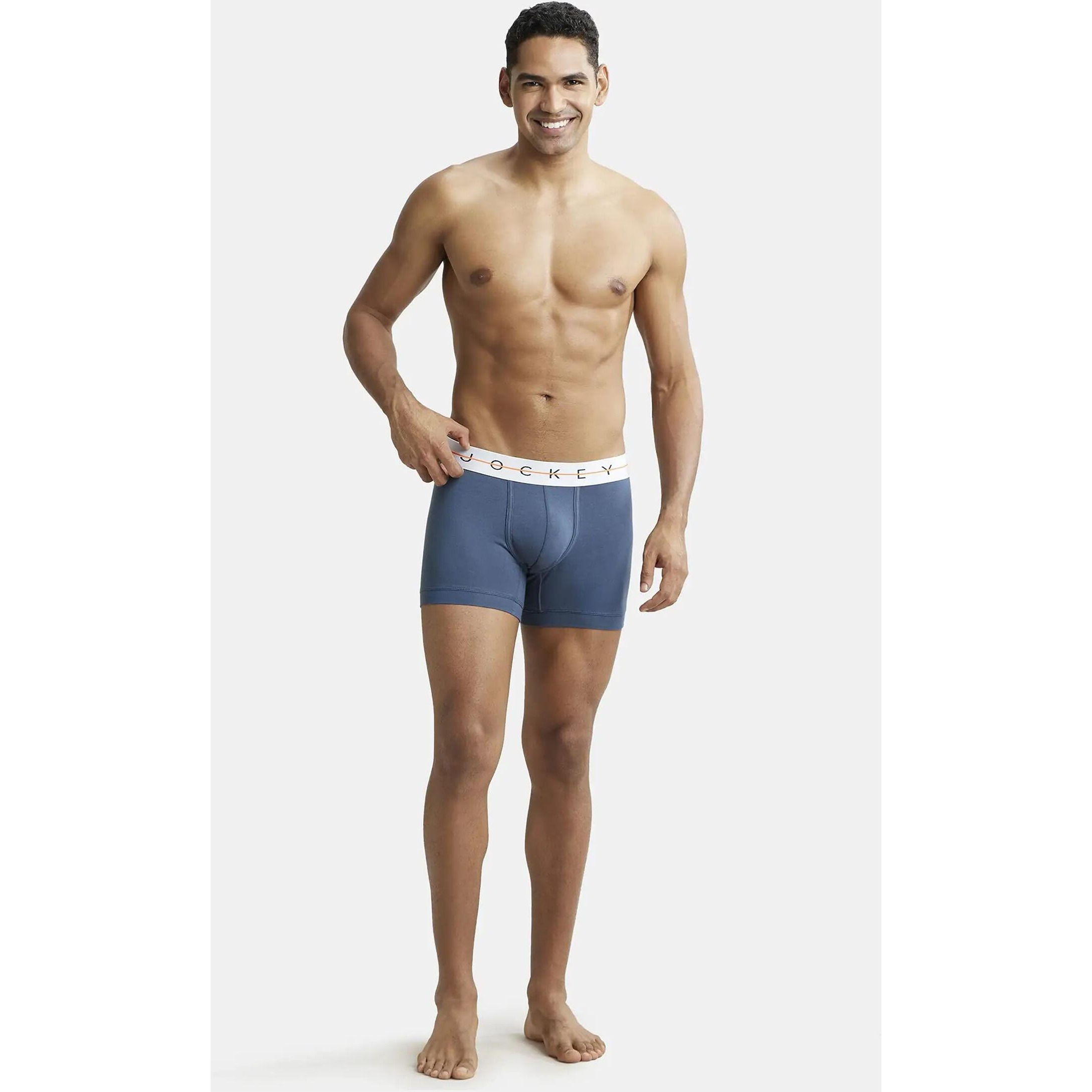 Jockey Men's Cotton Blend Solid Trunks (Pack of 1) (NY16_Mid Night Navy_M)