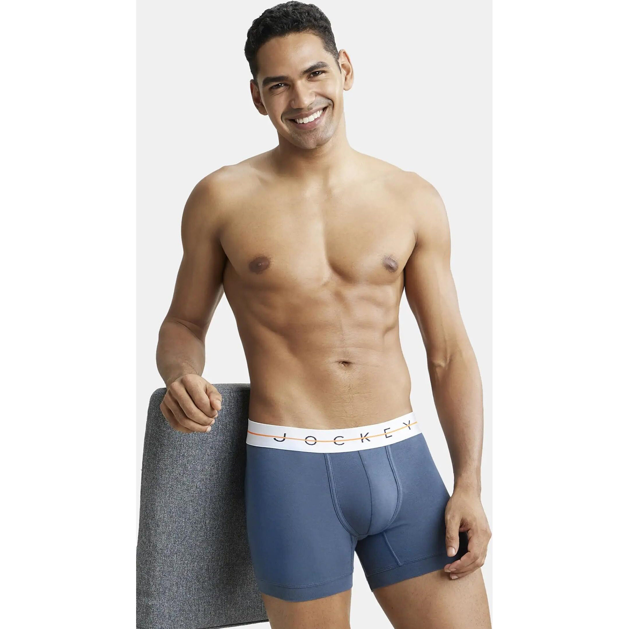 Jockey Men's Cotton Blend Solid Trunks (Pack of 1) (NY16_Mid Night Navy_M)