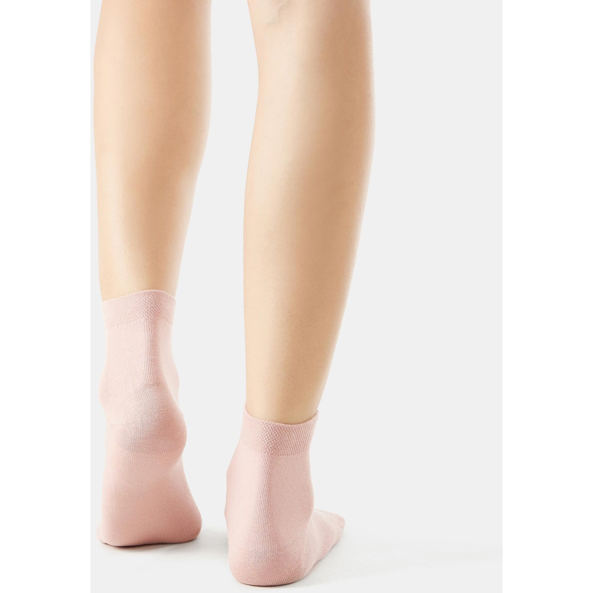 Jockey 7487 Women's Compact Cotton Stretch Toe Regular Socks With Stay Fresh Treatment (Pack Of 2)_Pale Mauve_Free Size, Pink