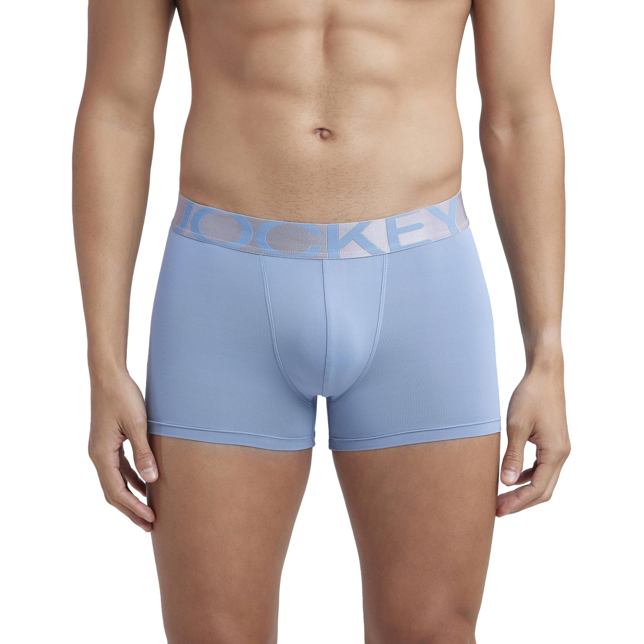 Jockey IC28 Men's Tactel Microfiber Elastane Stretch Solid Trunk with Moisture Move Treatment_Blue Shadow_XL