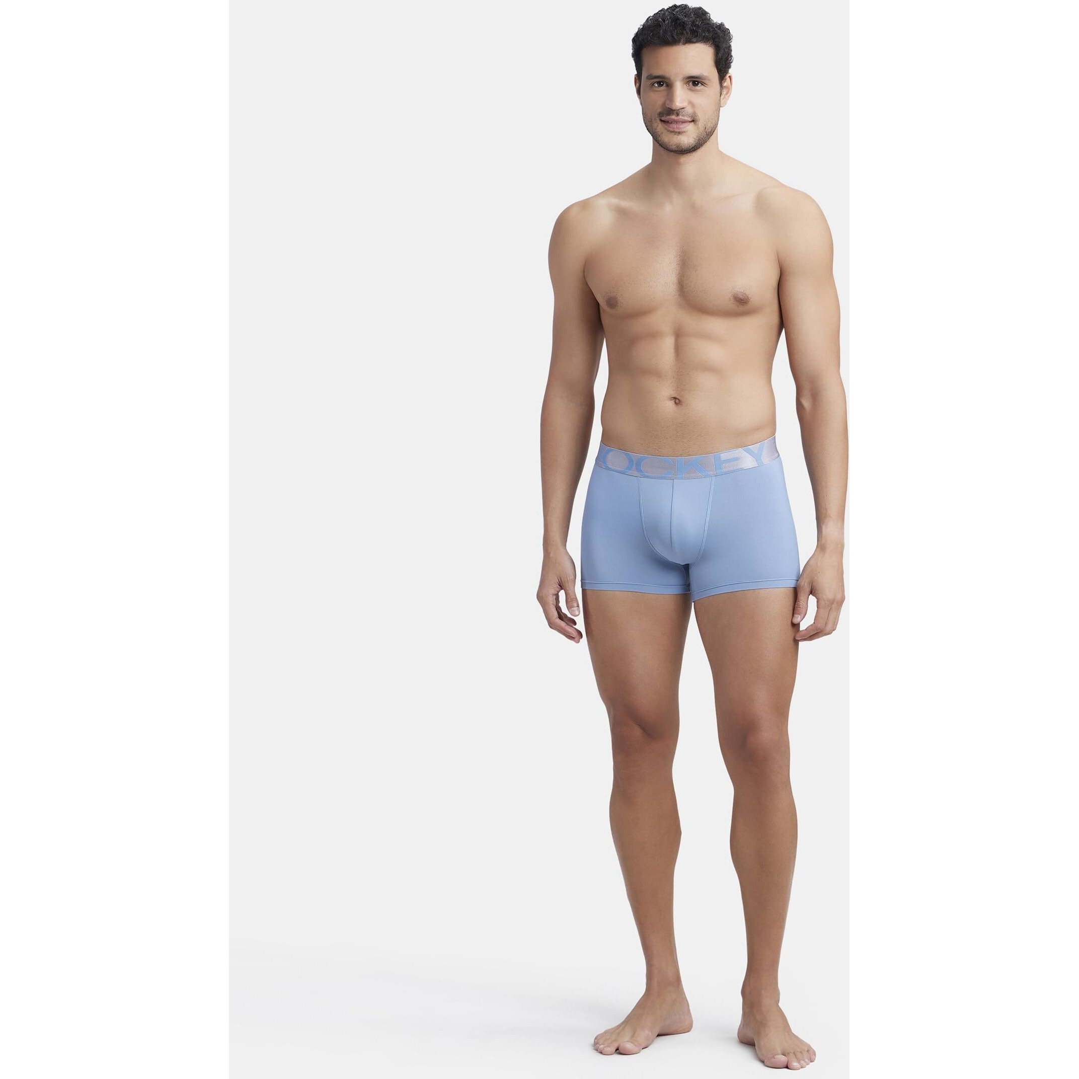 Jockey IC28 Men's Tactel Microfiber Elastane Stretch Solid Trunk with Moisture Move Treatment_Blue Shadow_XL