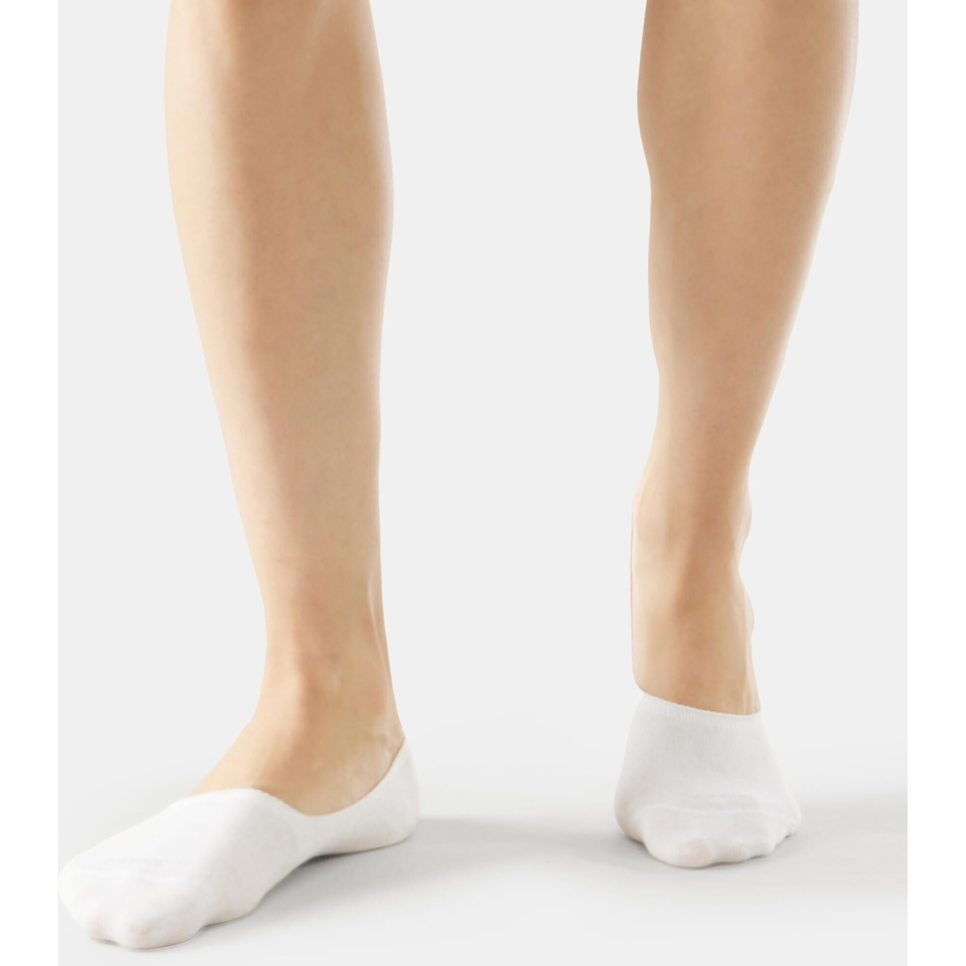 Jockey 7099 Men's Compact Cotton Stretch No Show Socks With Stay Fresh Treatment (Pack of 2)_White_FREE SIZE