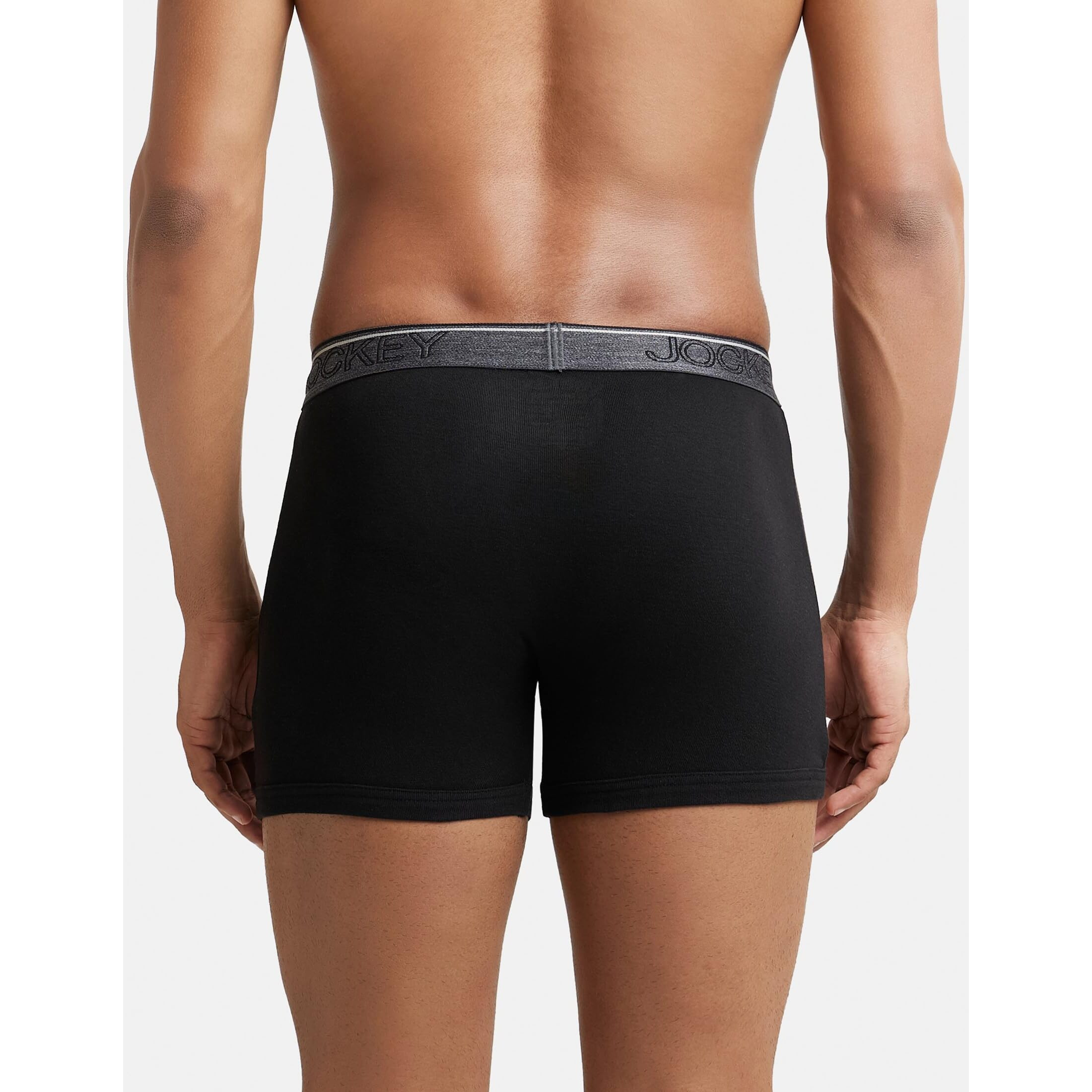 Jockey 8009 Men's Super Combed Cotton Rib Solid Boxer Brief with Ultrasoft Waistband (Pack of 3)_Multi Colour_XXL