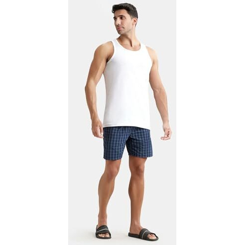 Jockey 8820 Men's Super Combed Round Neck Sleeveless Regular Fit Vest with Extended Length for Easy Tuck (Pack of 3)_White_Xs