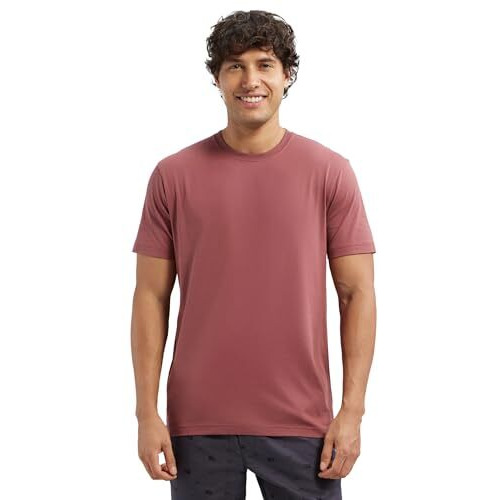 Jockey 2714 Men's Super Combed Cotton Rich Solid Round Neck Half Sleeve T-Shirt_Wild Ginger_L