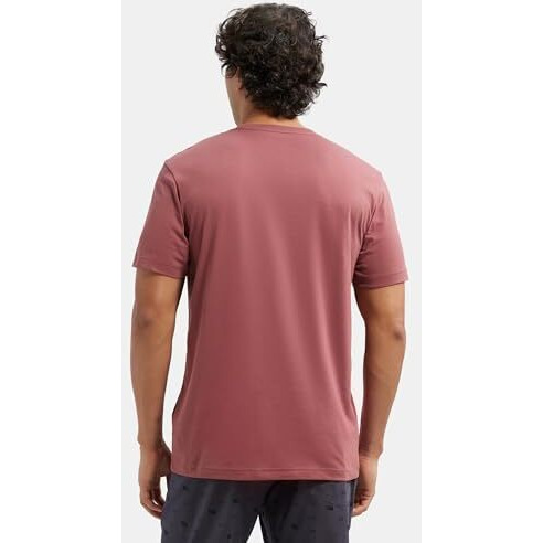 Jockey 2714 Men's Super Combed Cotton Rich Solid Round Neck Half Sleeve T-Shirt_Wild Ginger_L