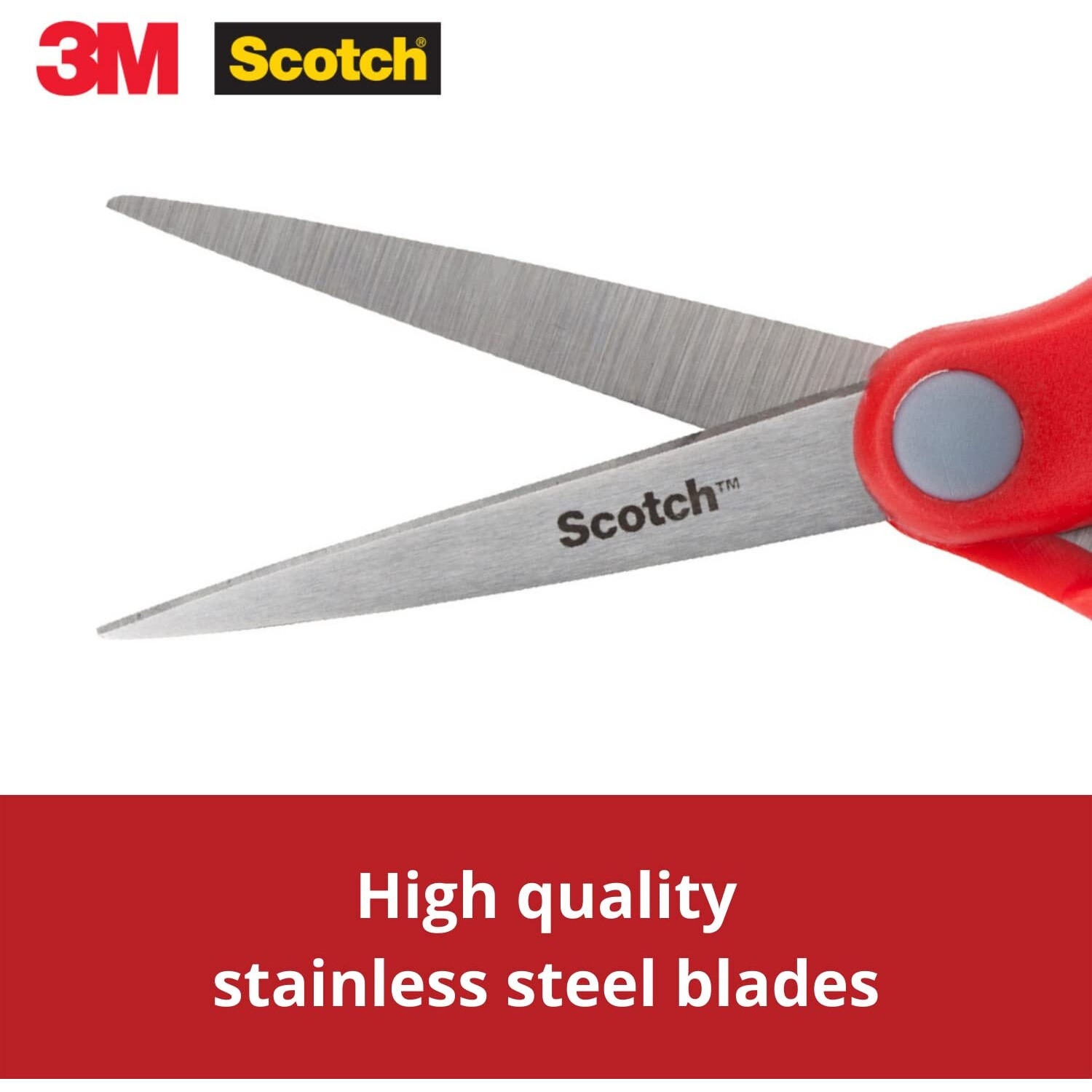 3M Scotch Scissors | 6" Multipurpose | Comfort Grip Handle and Stainless Steel Blades | Paper, Photos, Crafts