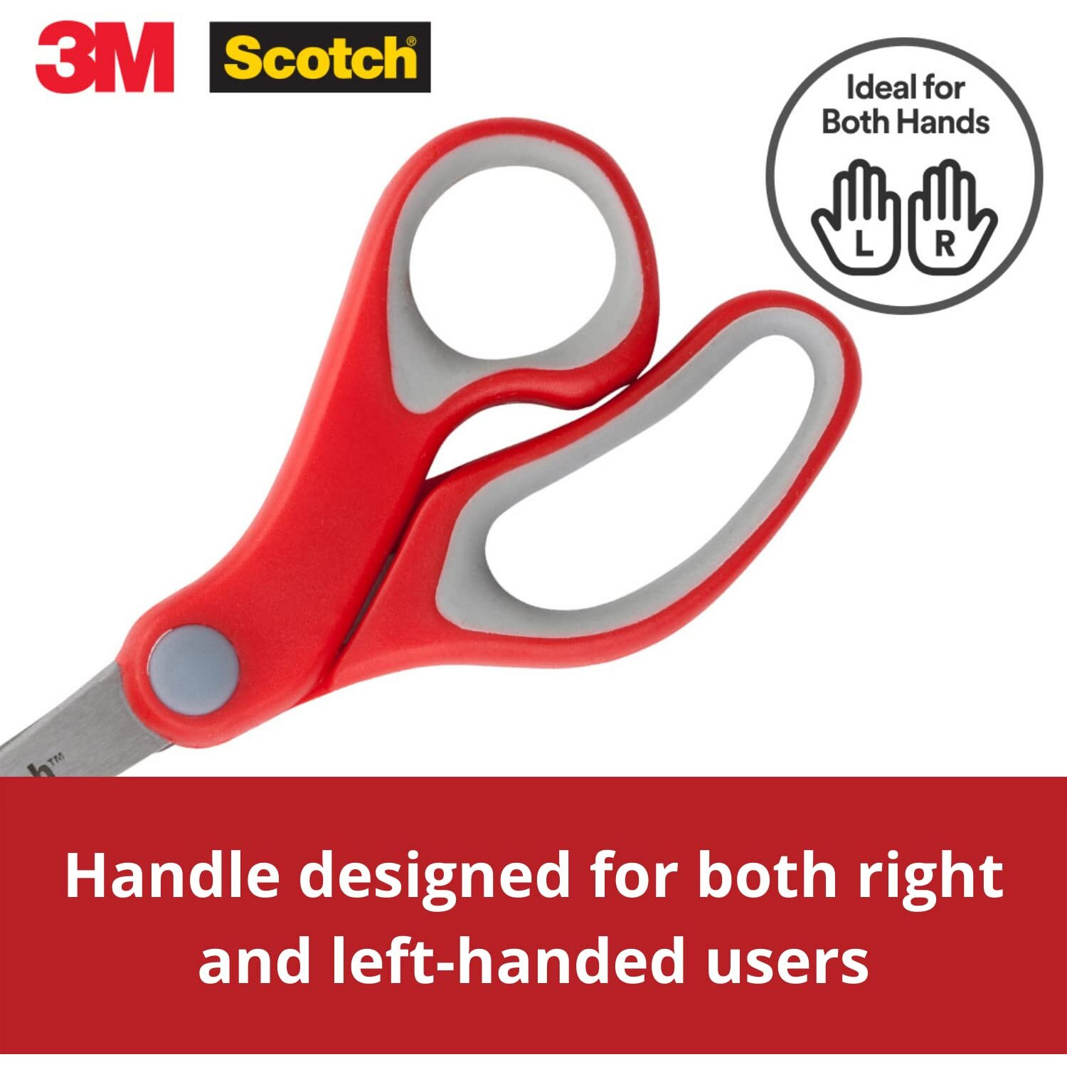 3M Scotch Scissors | 6" Multipurpose | Comfort Grip Handle and Stainless Steel Blades | Paper, Photos, Crafts