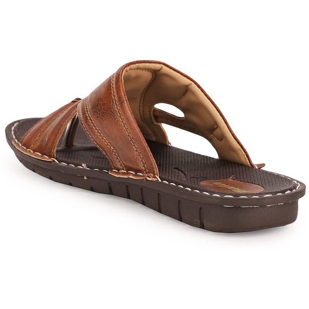 Bata Men's PVC Synthetic Casual Slippers | Brown | 8 UK