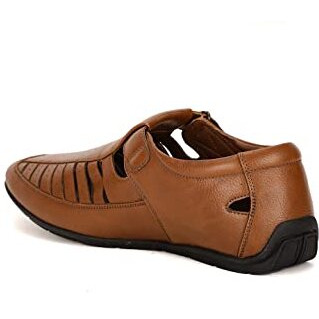 BATA mens Cedar Fisherman Light Brown Fisherman Sandal