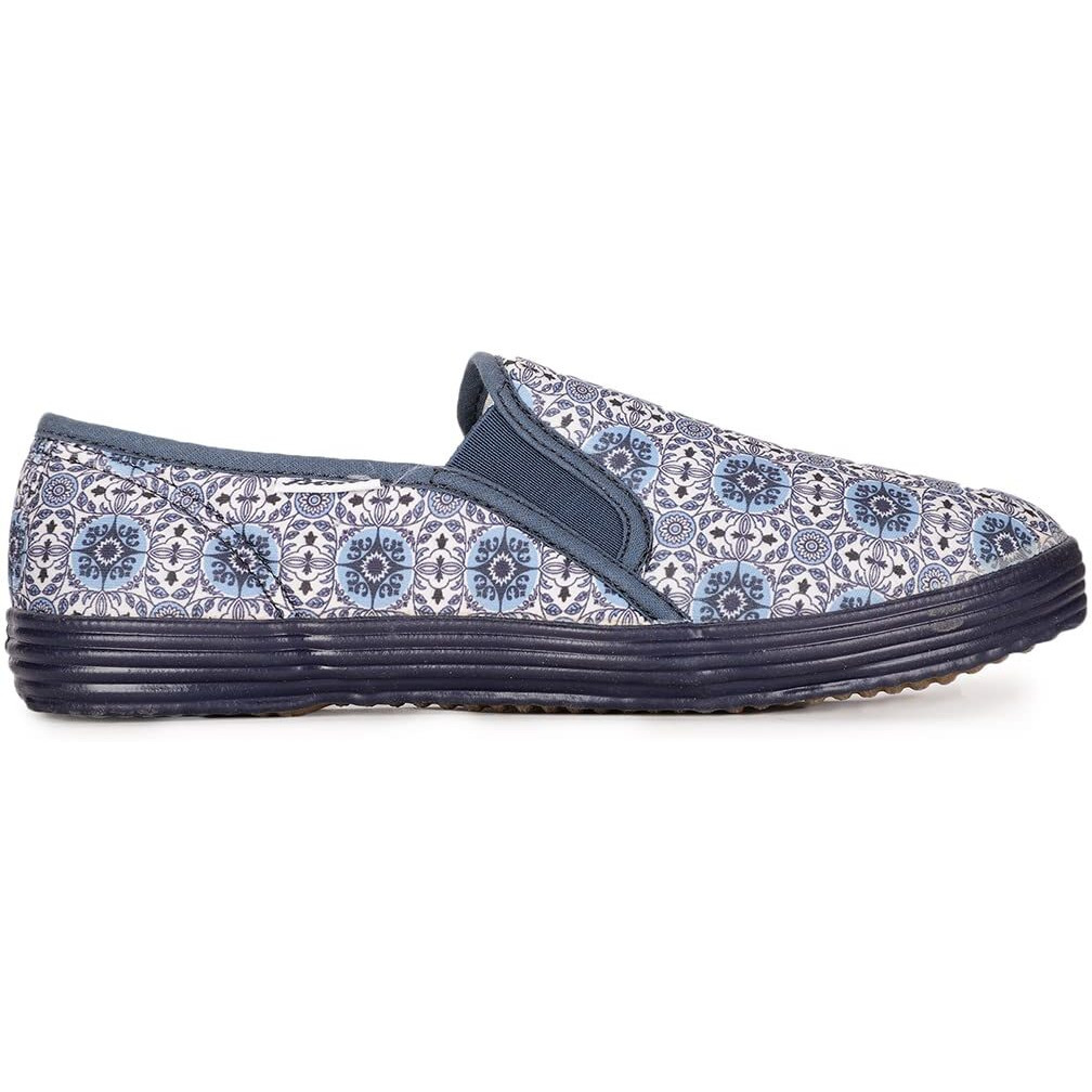 Bata Women's PRINTED FITNESS Ballerina (5599497_BLUE_4 UK)