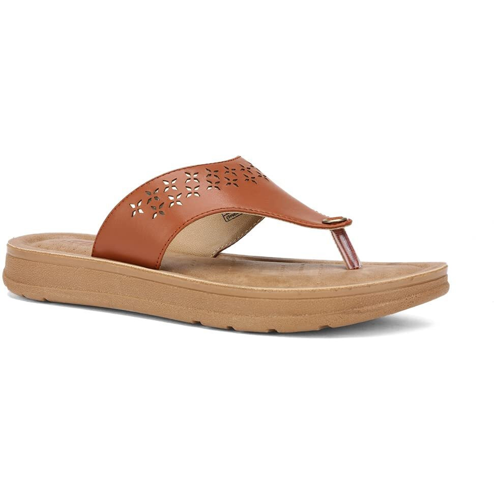 Bata Women's Penny Laser TH. Thong (6713861_Light Brown_6 UK)