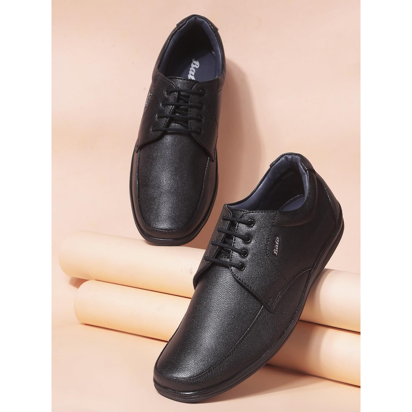 Bata 8216 Sail-Remo-AW19-M3 - Black Formal Dress Lace-Up Derby Shoes for Men UK Size- 7