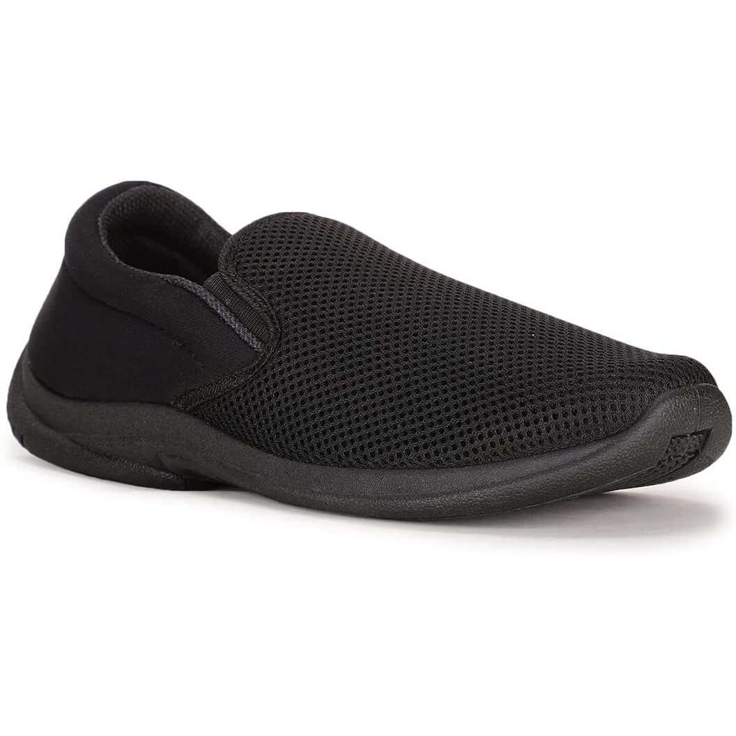 BATA Mens Mesh Mushy Black Sneaker