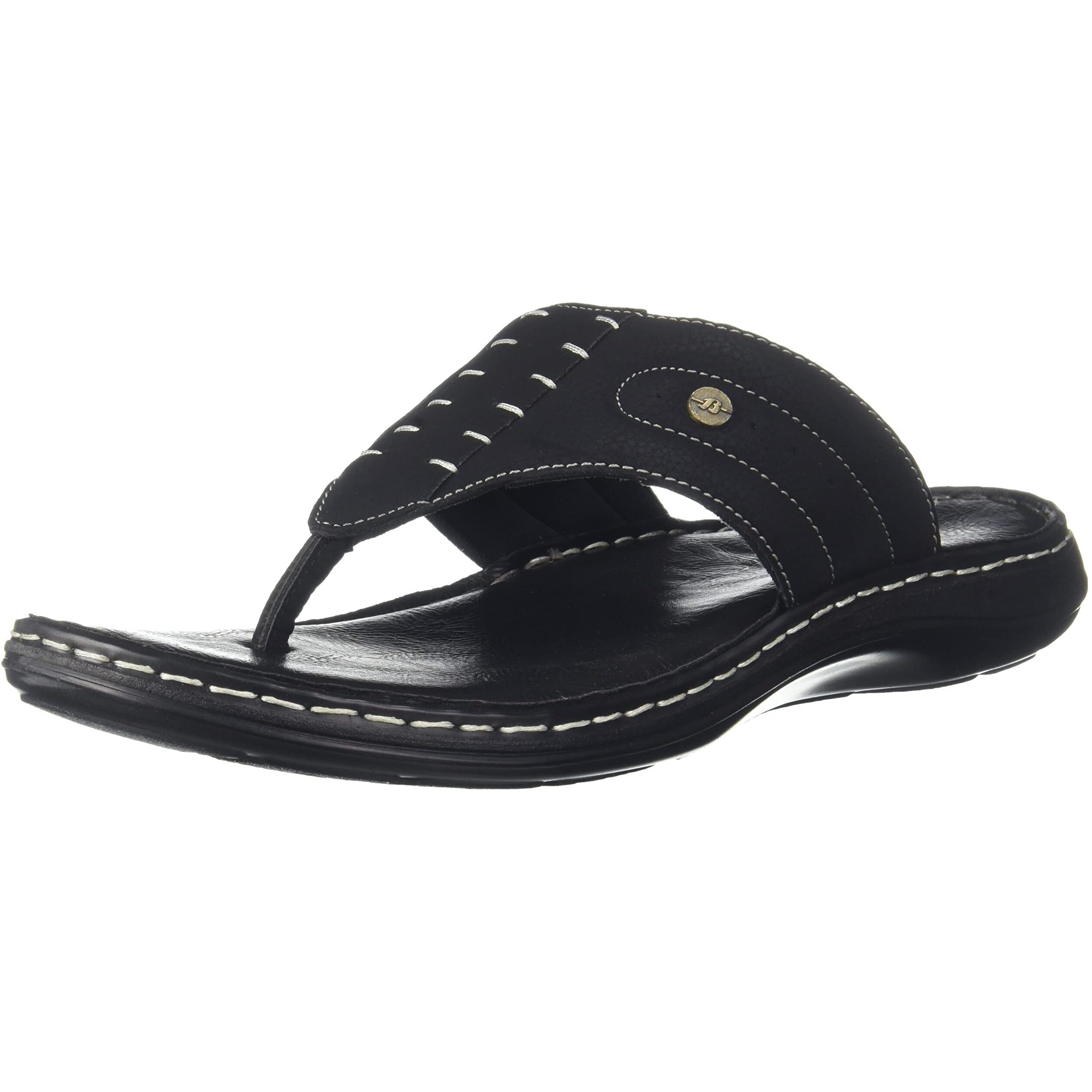 Bata Mens Terrance Cushion Black Sandals