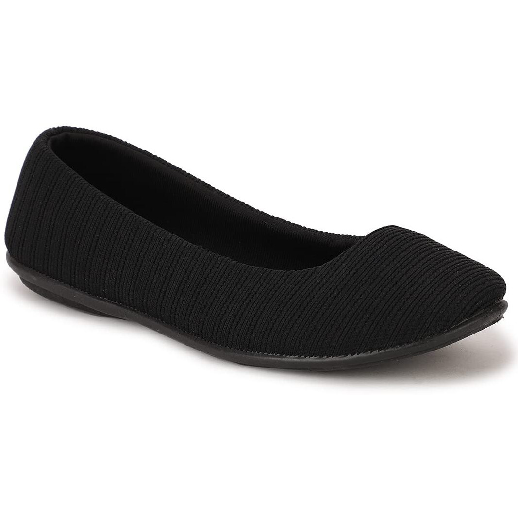 Bata Women's Lycra Dip E Sneaker Ballerina (5516389_Black_7 UK)