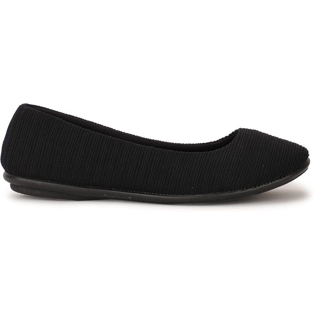 Bata Women's Lycra Dip E Sneaker Ballerina (5516389_Black_7 UK)